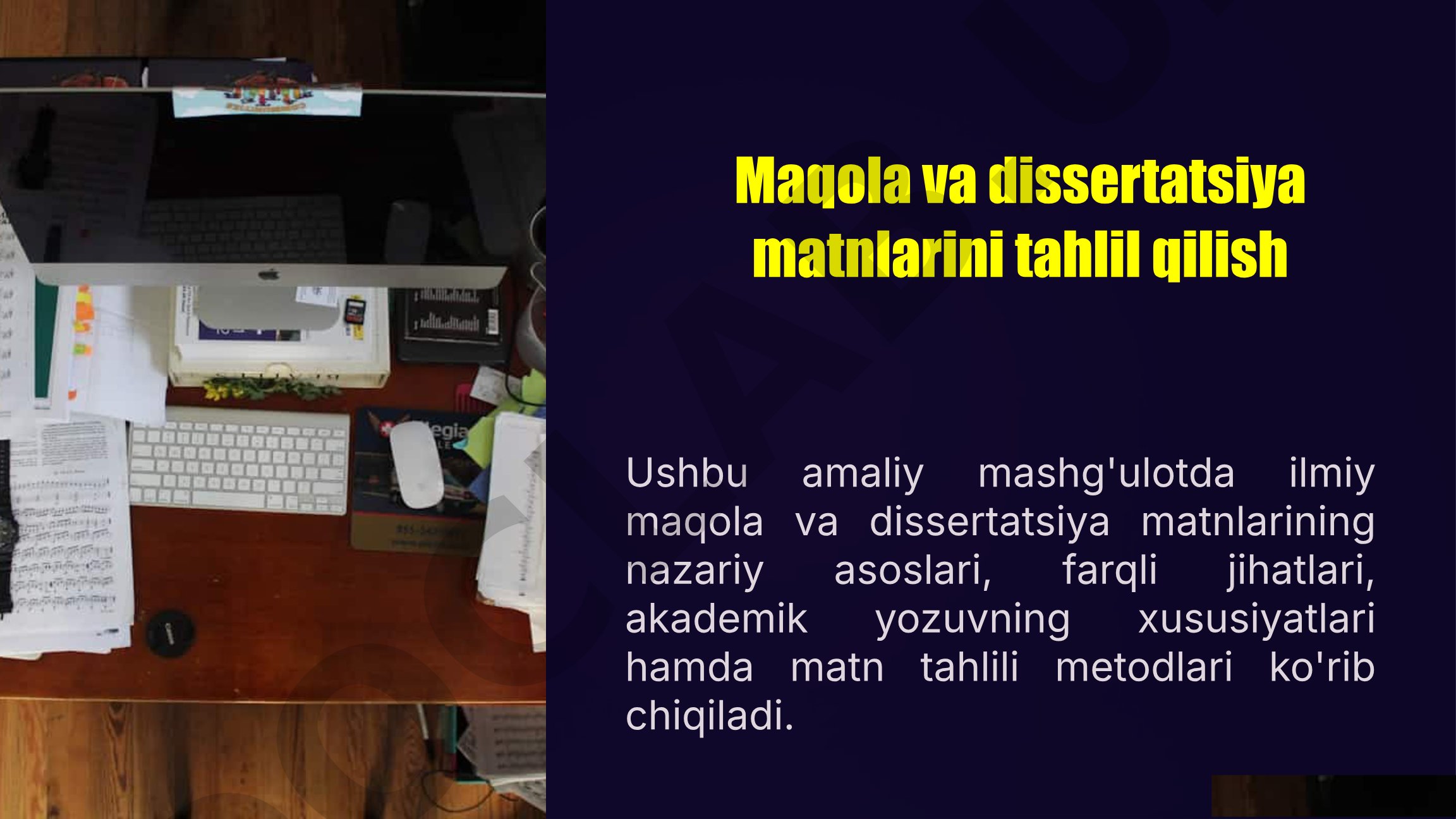 Maqola va dissertatsiya matnlarini tahlil qilish