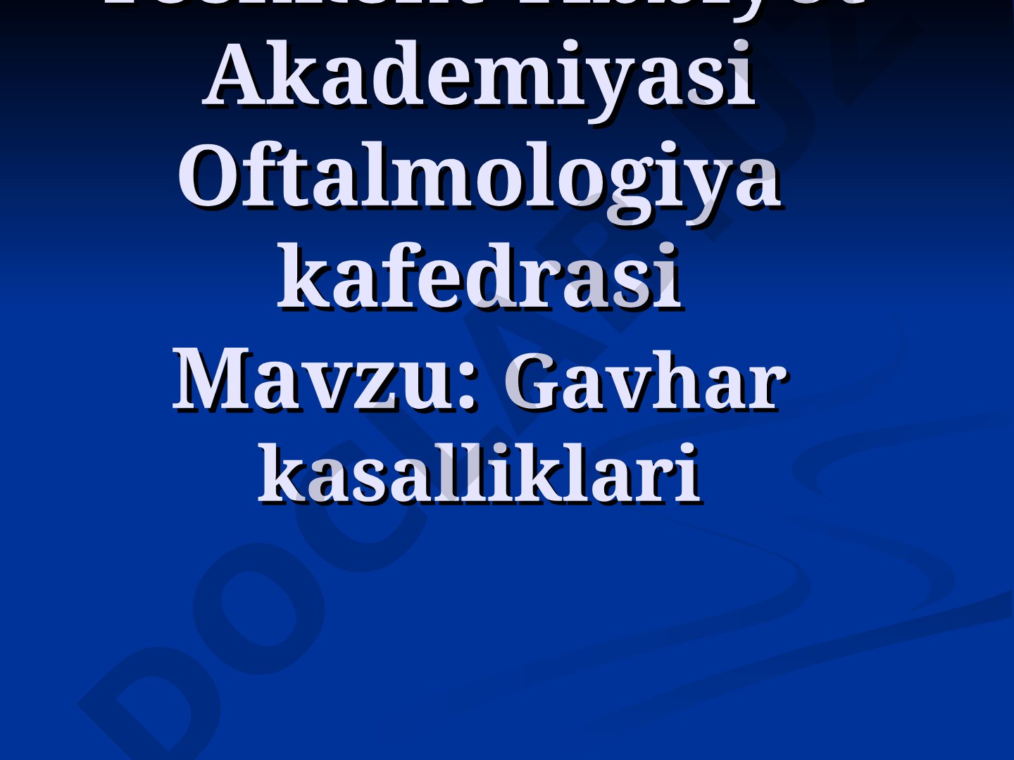 Gavhar kasalliklari