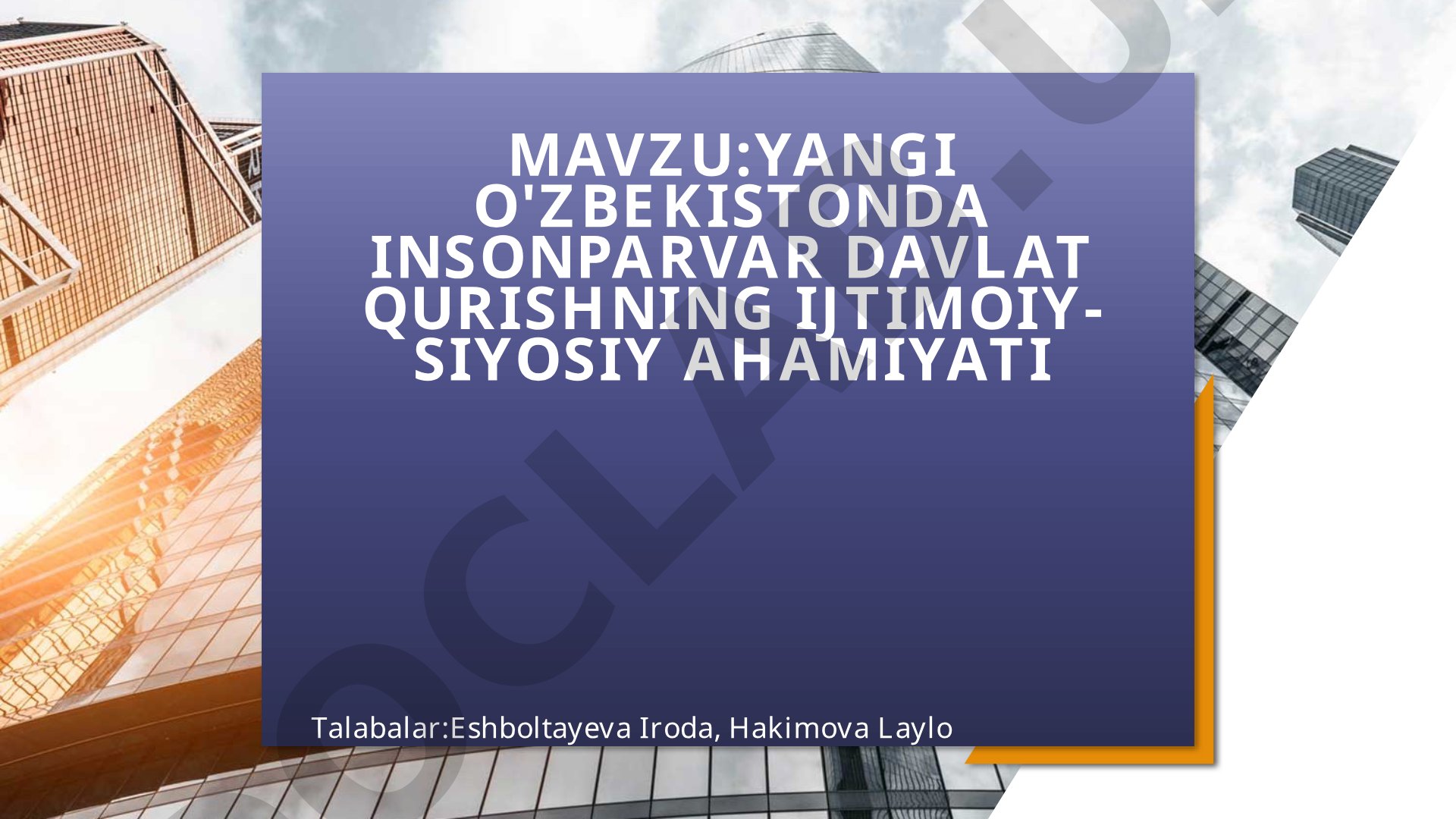 Yangi O'zbekistonda Insonparvar Davlat Qurishning Ijtimoiy-Siyosiy Ahamiyati