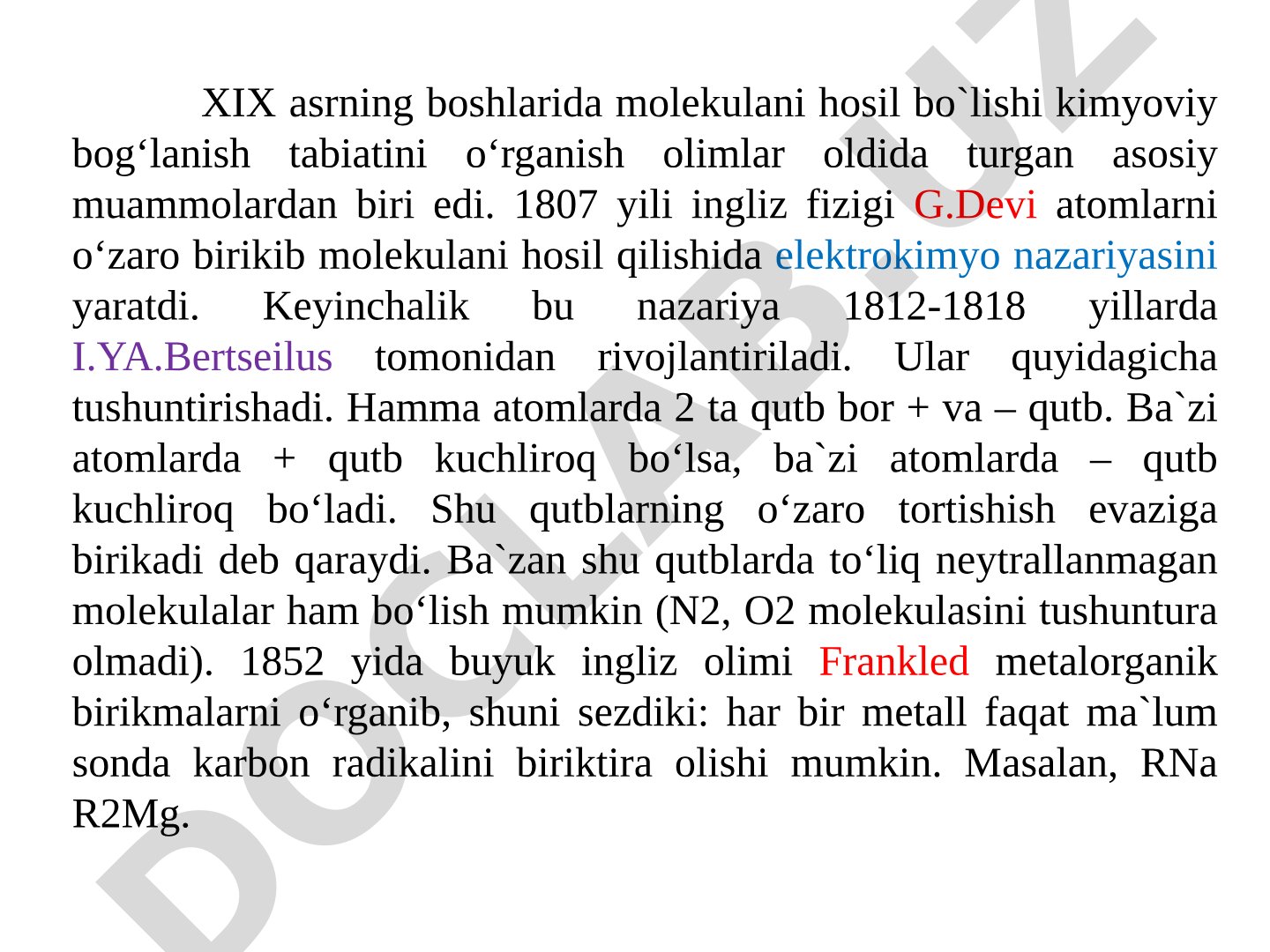Kimyoviy bog'lanish tushunchasi va uning tarixiy rivojlanishi haqida