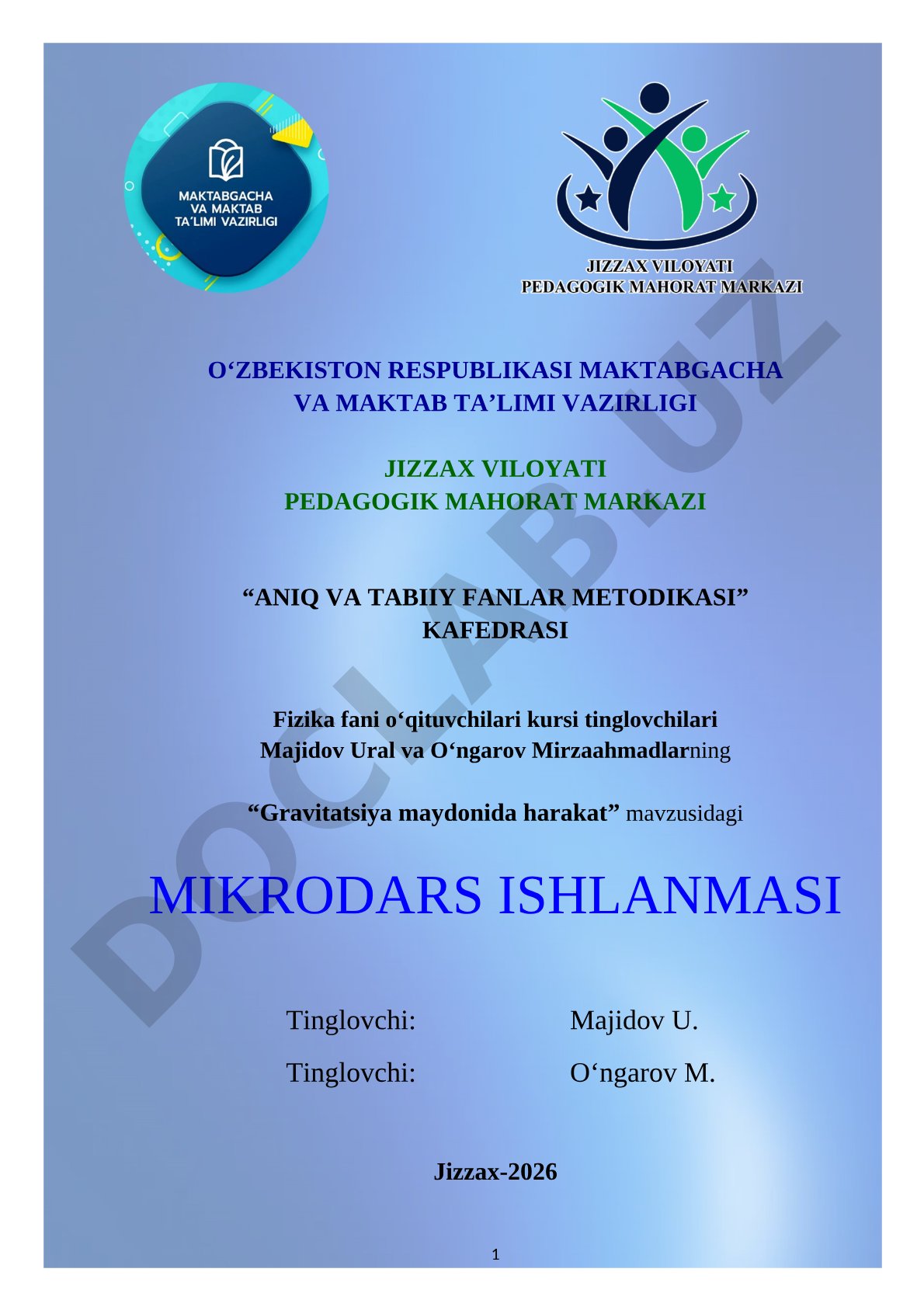 Gravitatsiya maydonida harakat