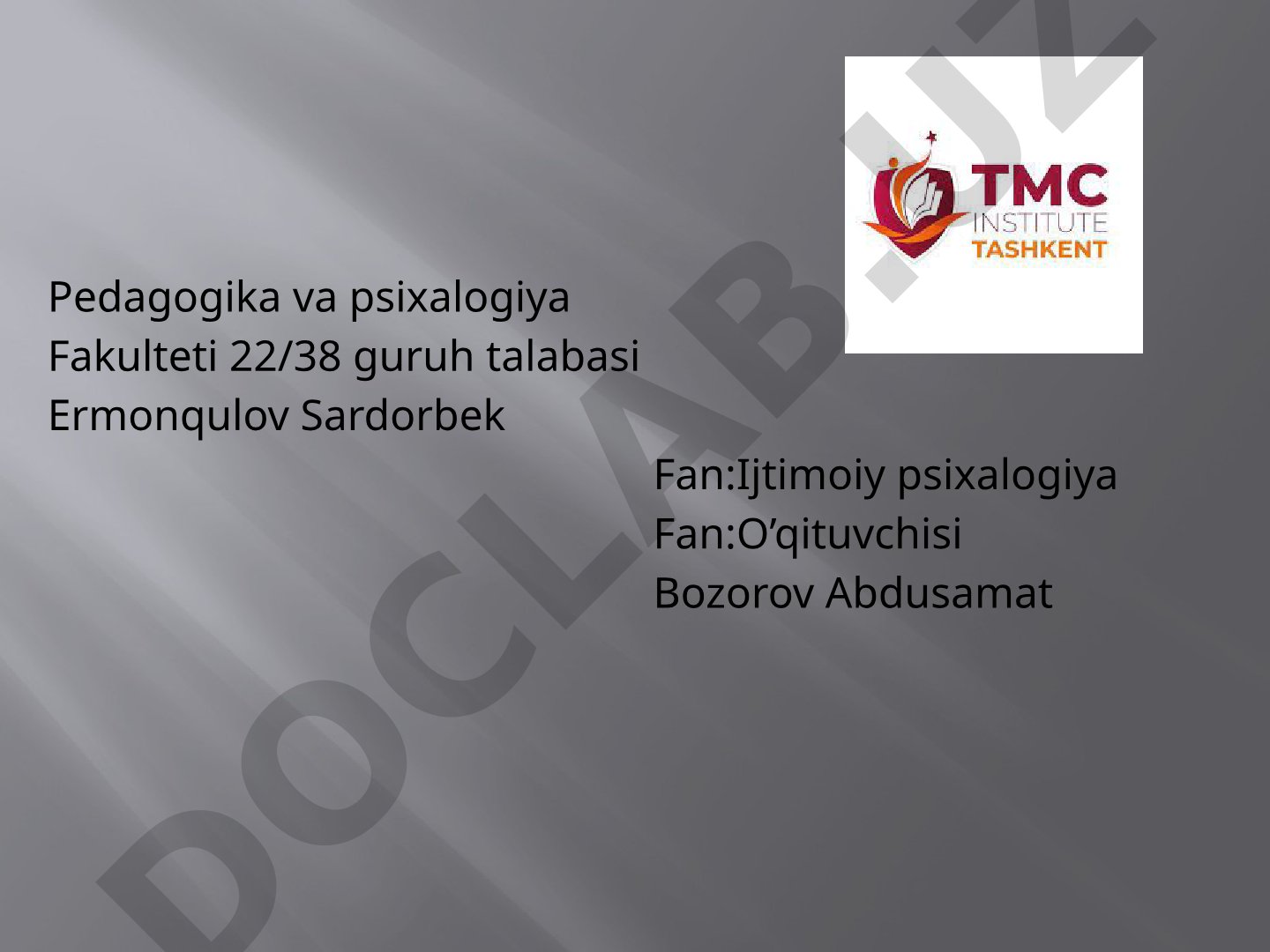 Ijtimoiy psixologiyada qo'llaniladigan metodlar, ularning o'ziga xos xususiyatlari va
