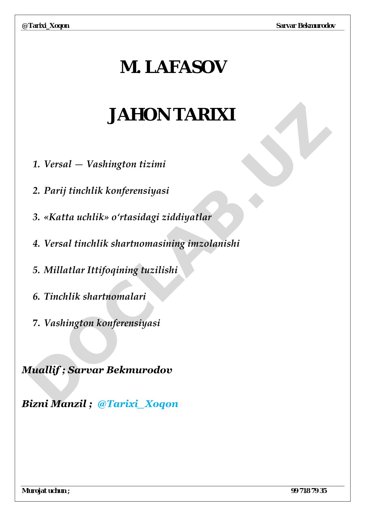 Versal — Vashington tizimi