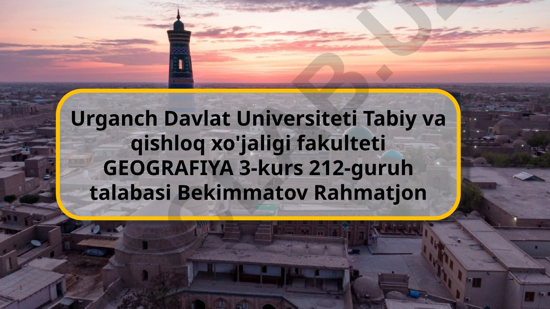 Xorazm tabiati va relefining shakllanish omillari