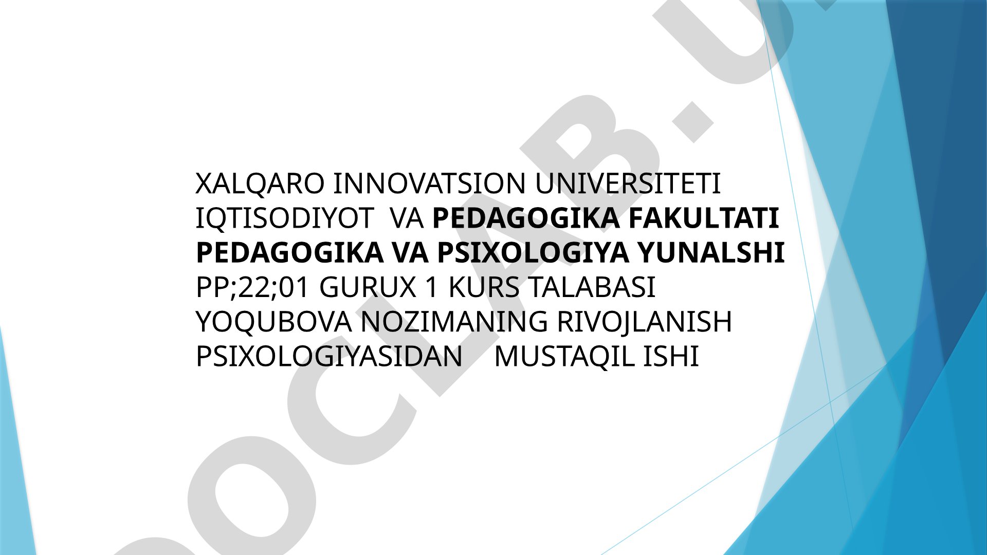 Hozirgi zamon psixoanalitikasi bolalarni tarbiyalash va rivojlanishi haqida