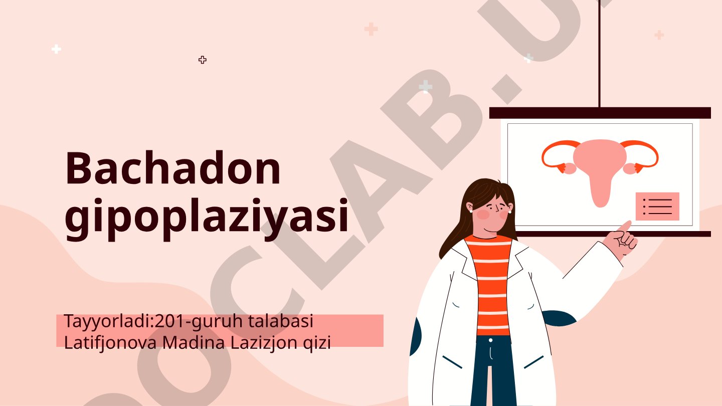 Bachadon gipoplaziyasi