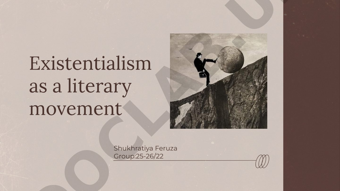 Existentialism as a literary movement