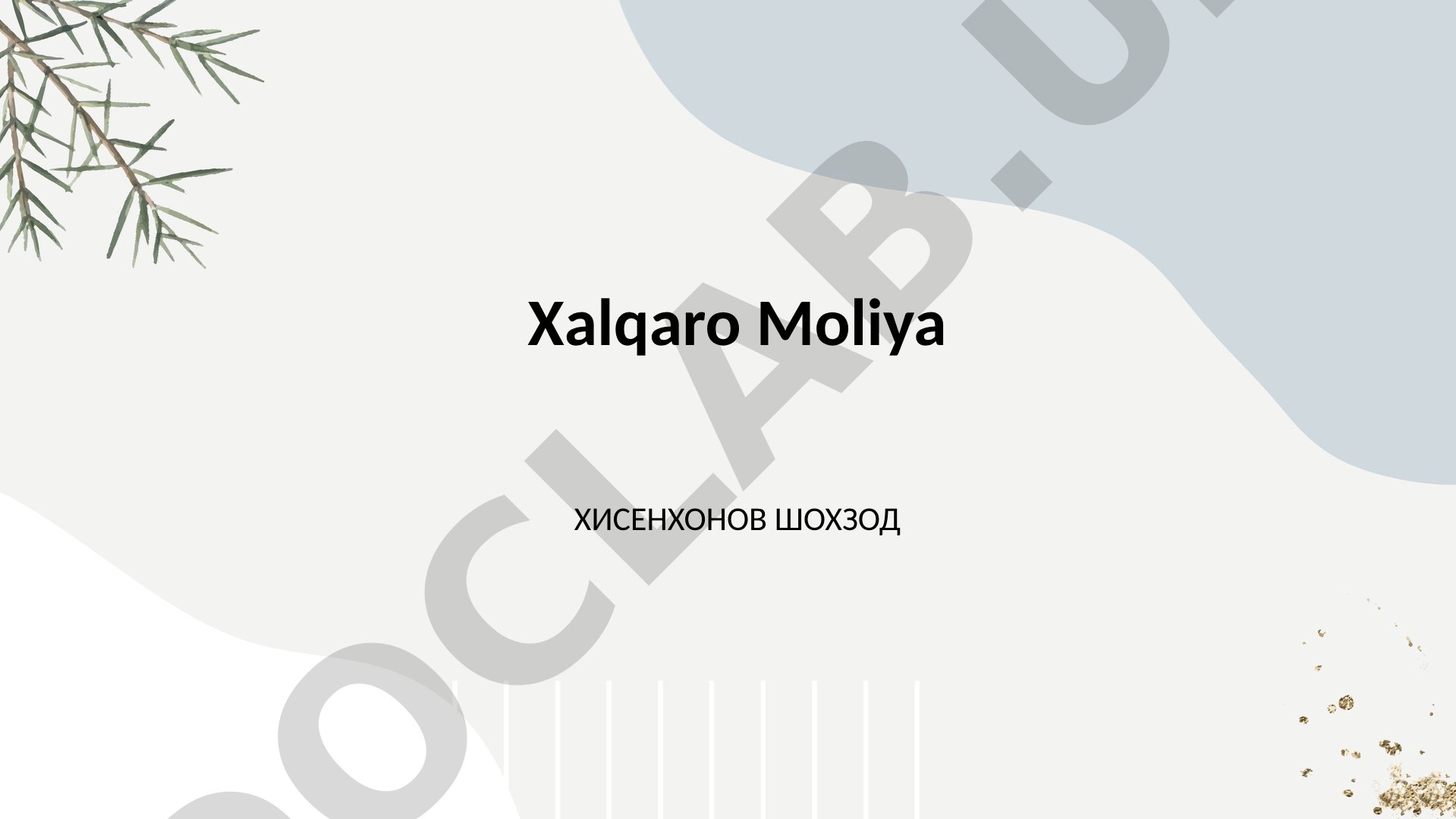 Xalqaro Moliya