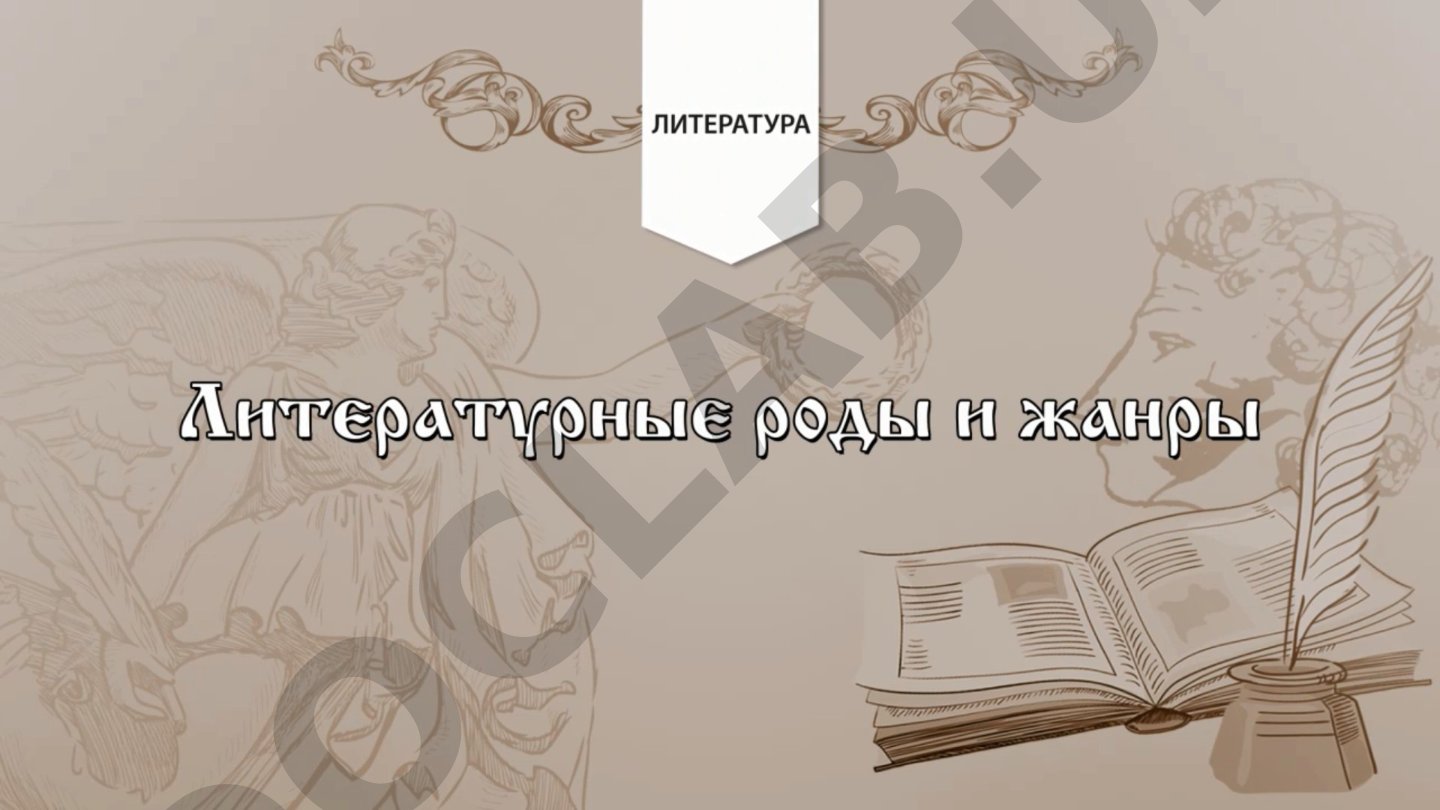 Три рода литературы: эпос, лирика и драма