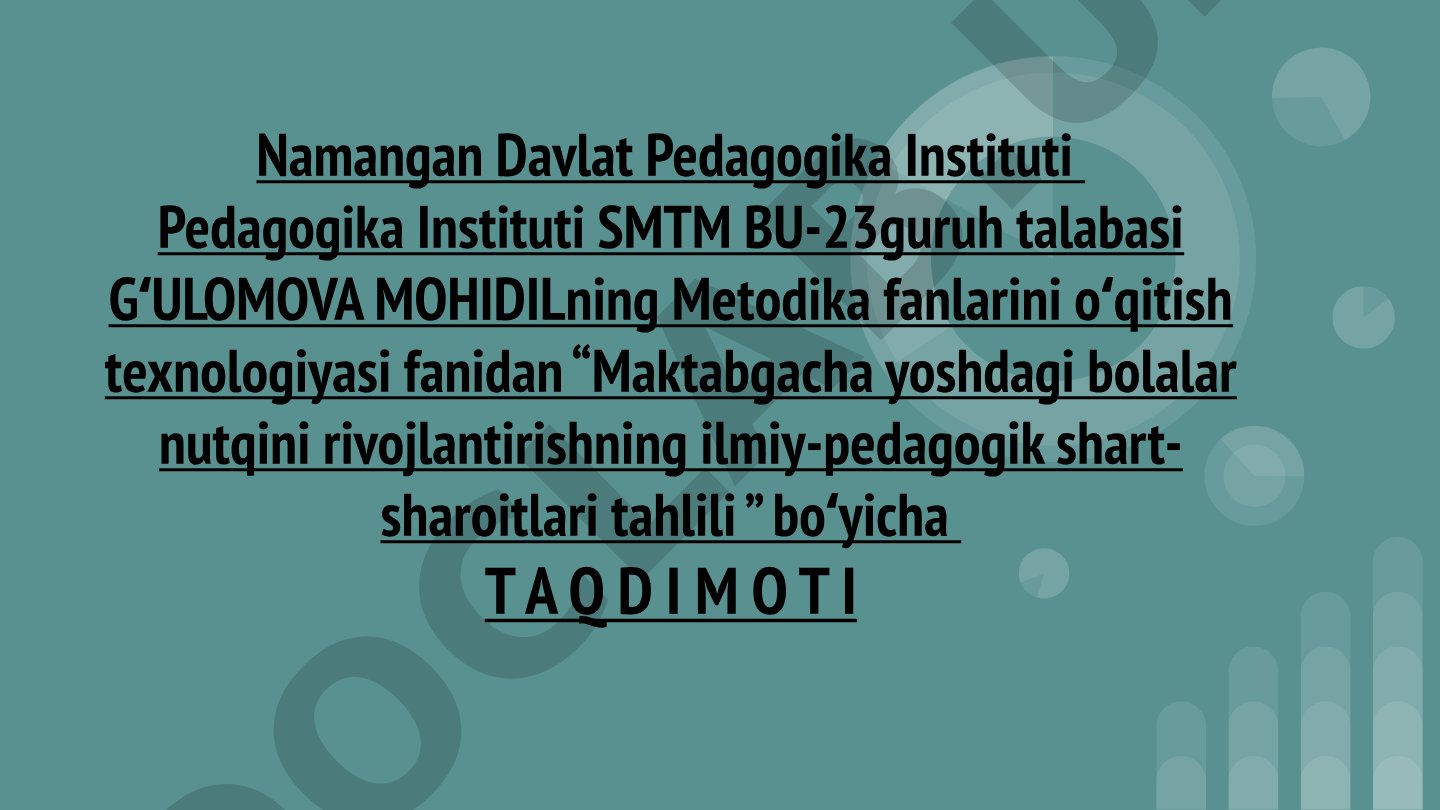 Maktabgacha yoshdagi bolalar nutqini rivojlantirishning ilmiy-pedagogik shart-sharoitlari tahlili