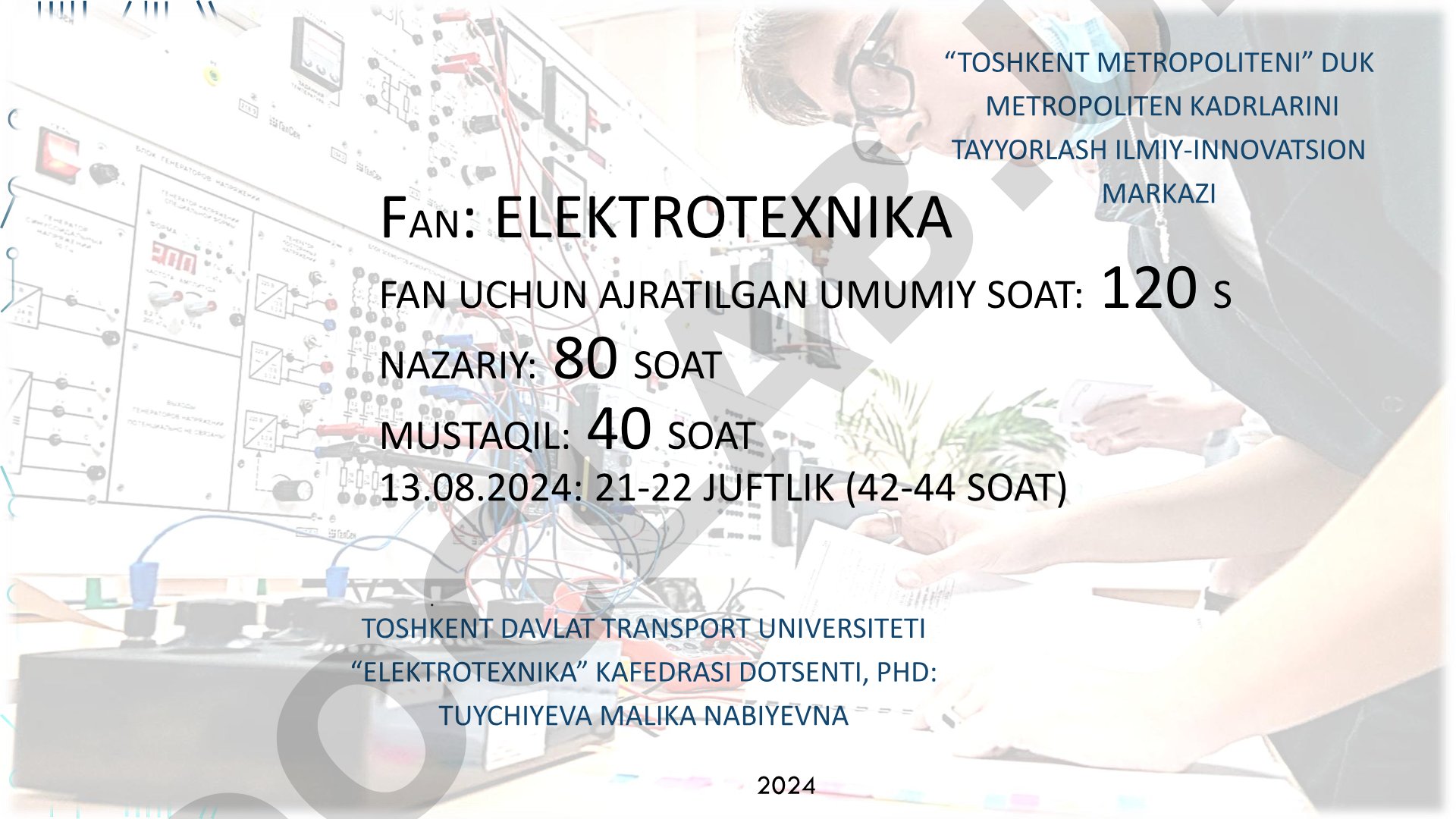 Elektr o'lchashlar va elektr o'lchash asboblari