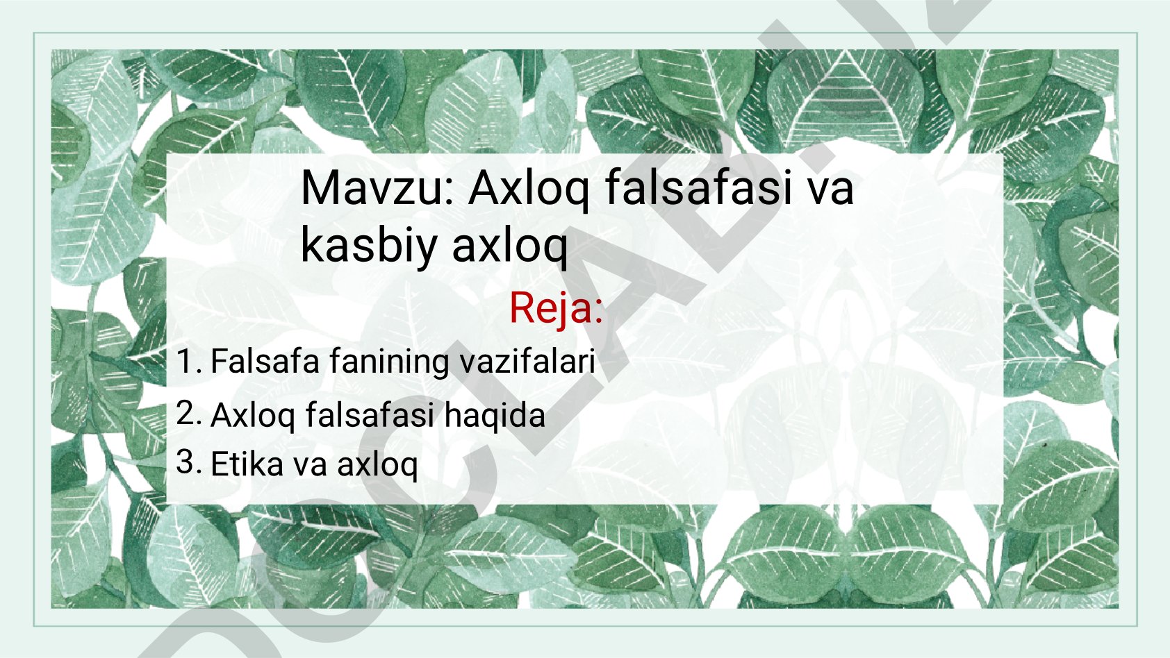Axloq falsafasi va kasbiy axloq