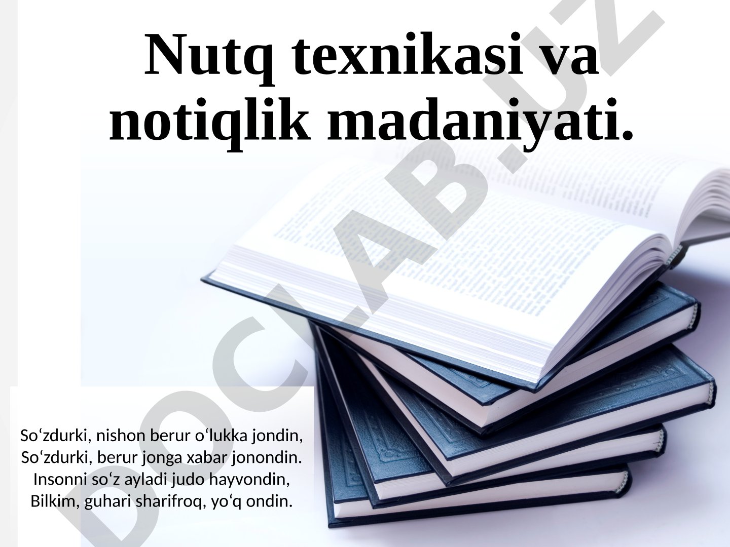 Nutq texnikasi va notiqlik madaniyati