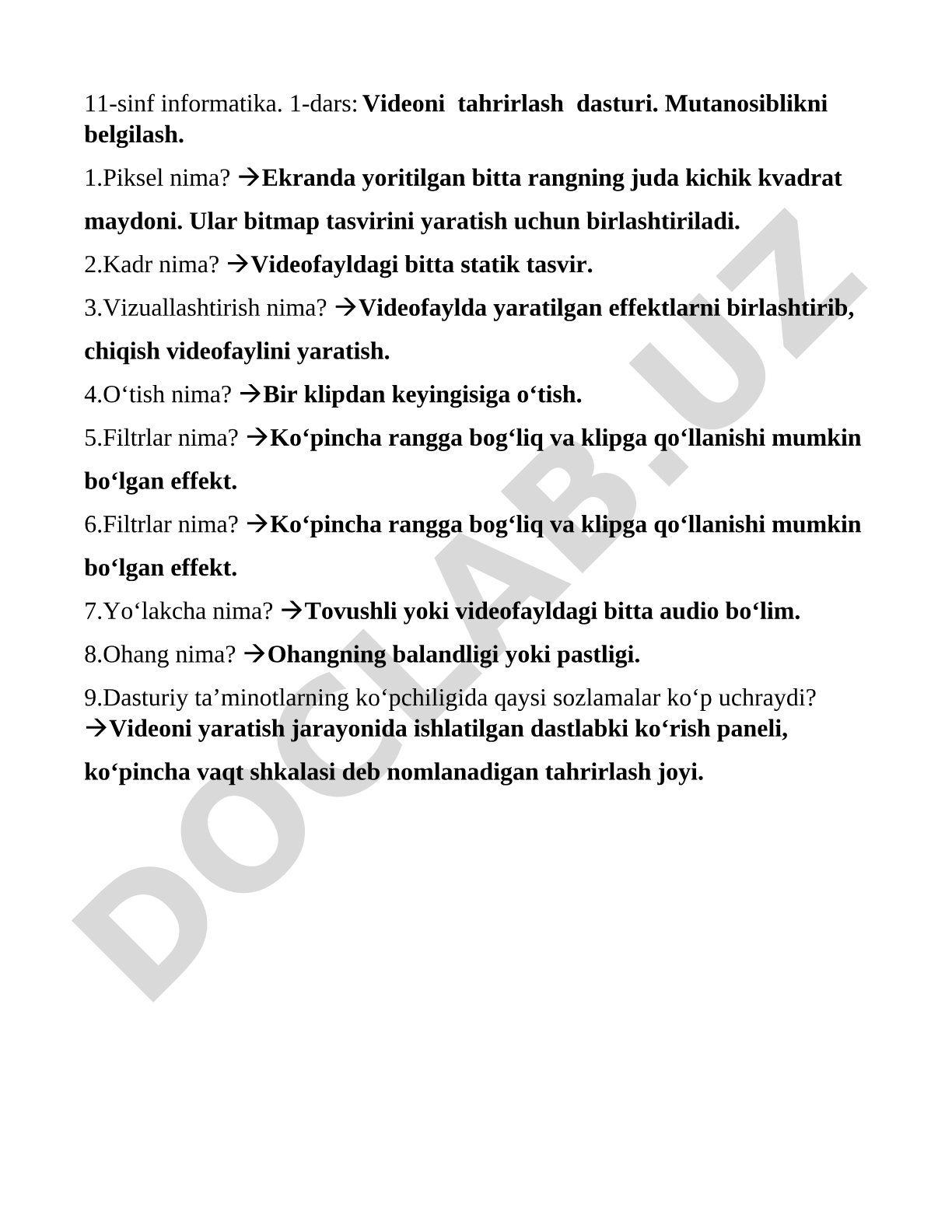 Videoni tahrirlash dasturi va videoklip montaji