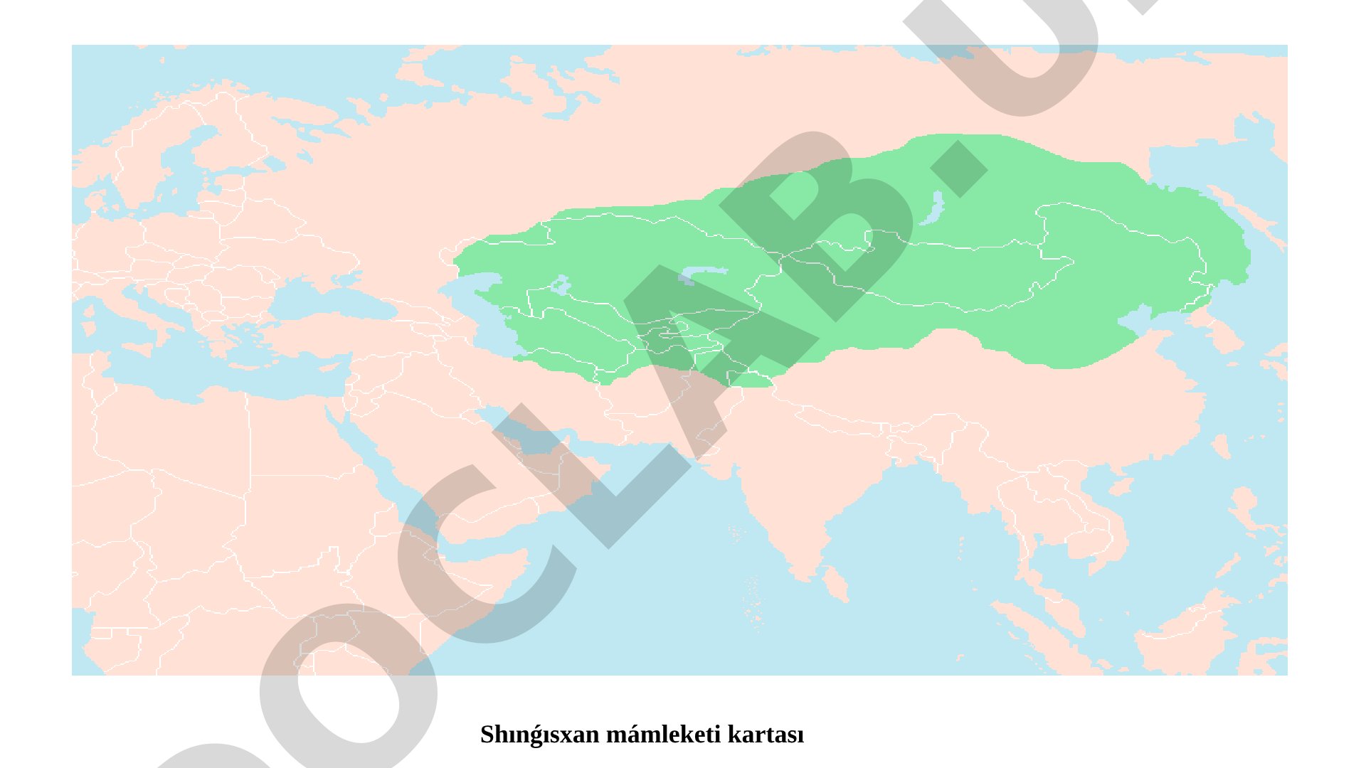 Shınǵısxan mámleketi kartası