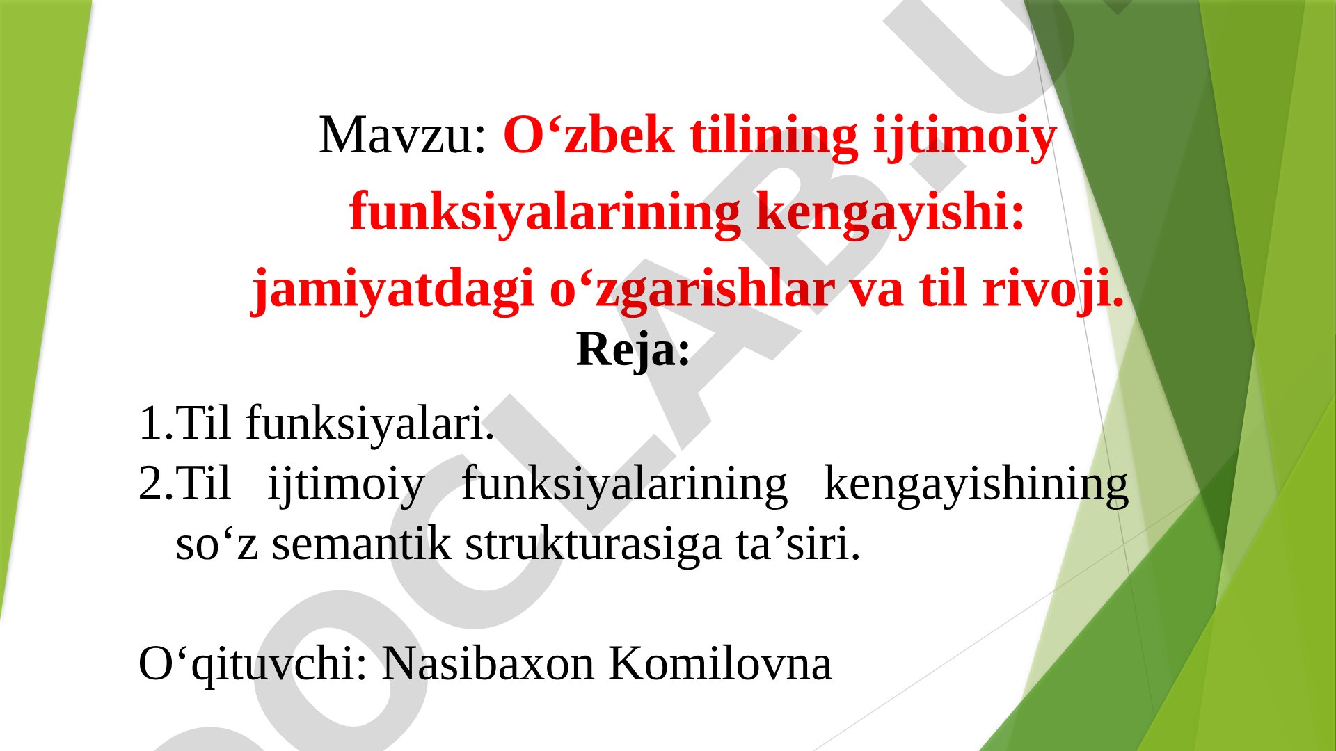 O‘zbek tilining ijtimoiy funksiyalarining kengayishi: jamiyatdagi o‘zgarishlar va til rivoji