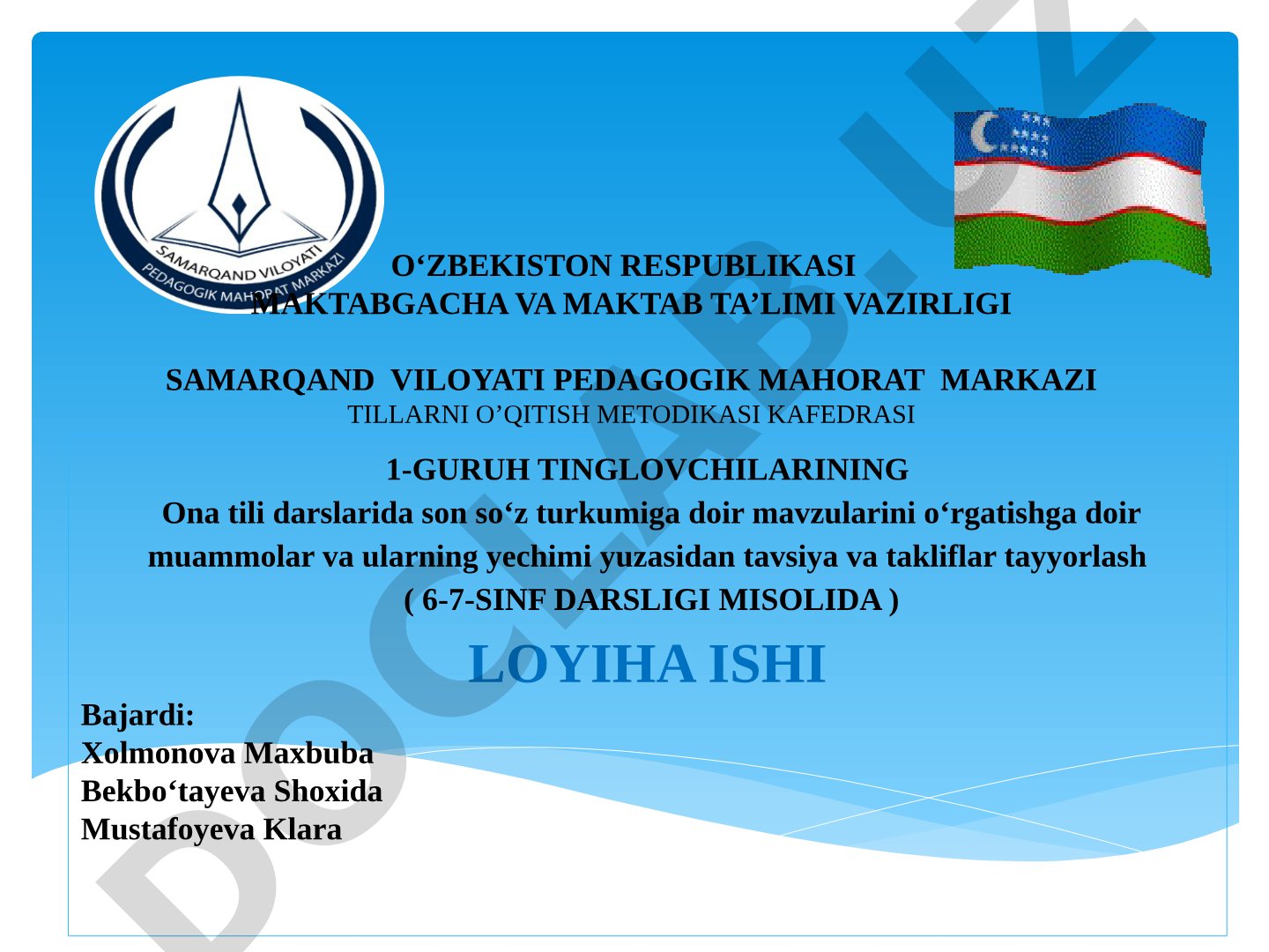 Ona tili darslarida son so‘z turkumini o‘rgatish muammolari va ularning yechimi