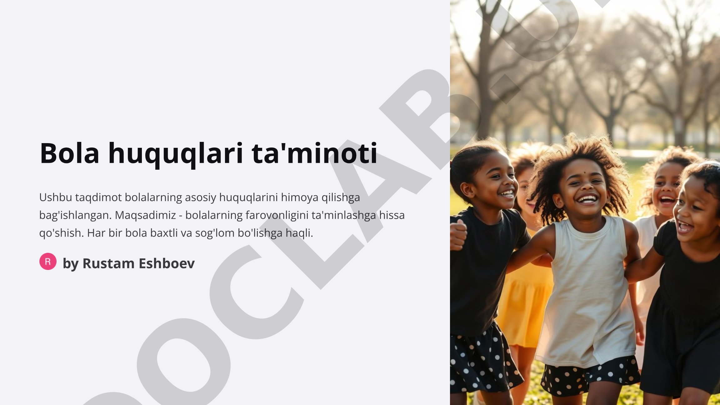 Bola huquqlari ta'minoti