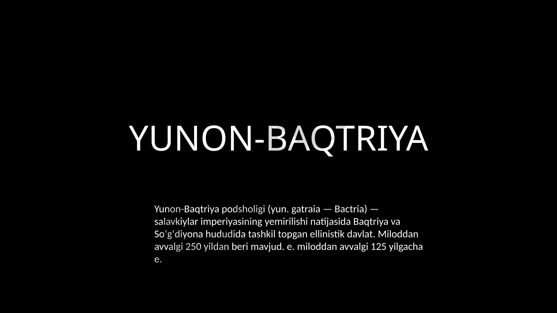Yunon-Baqtriya podsholigi