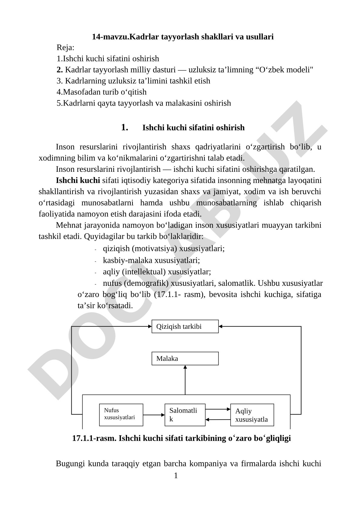 Kadrlar tayyorlash shakllari va usullari