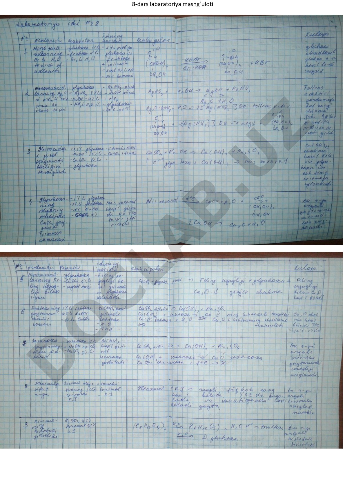 8-dars laboratoriya mashg'uloti topshiriqlari