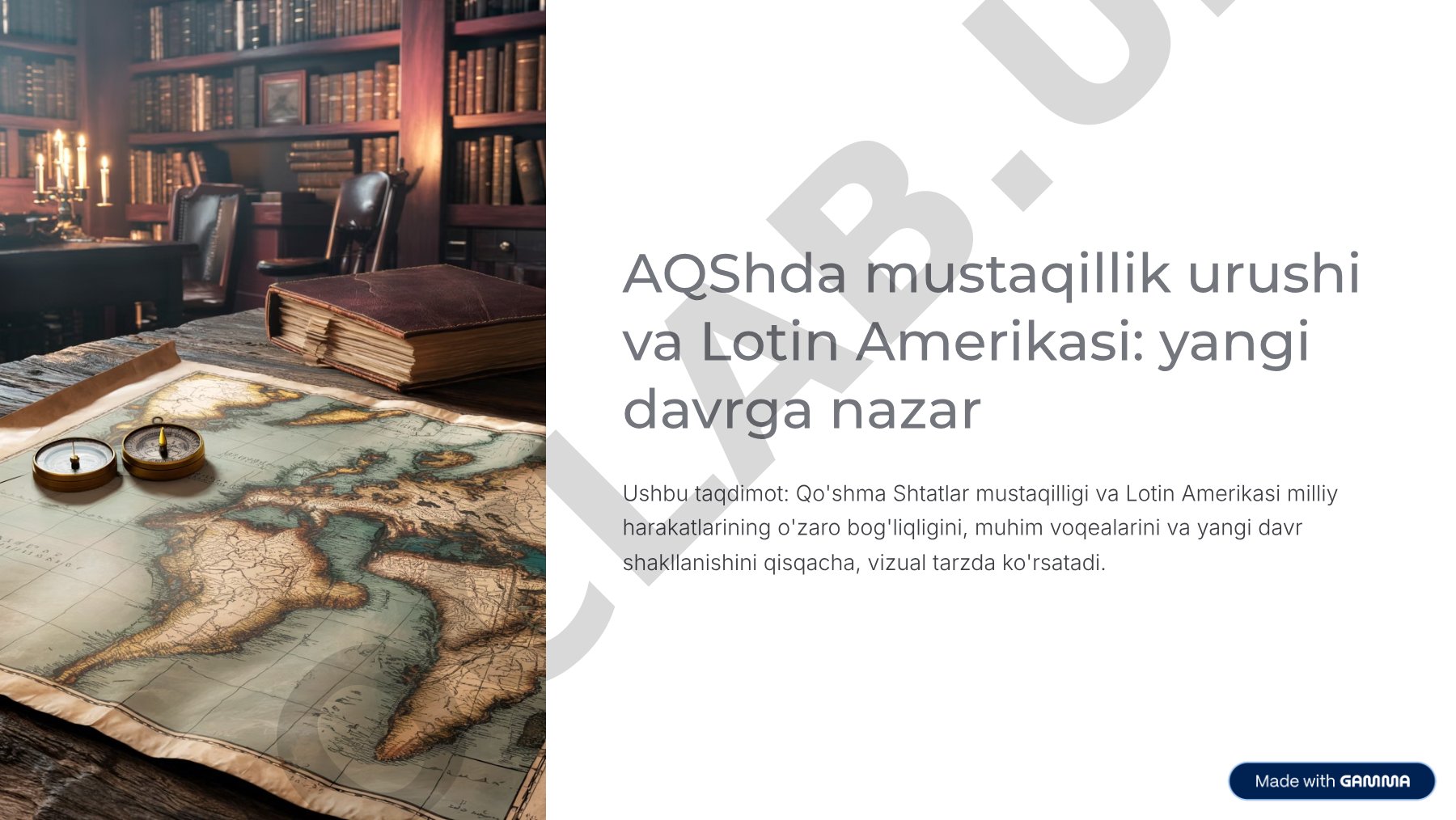 AQShda mustaqillik urushi va Lotin Amerikasi: yangi davrga nazar