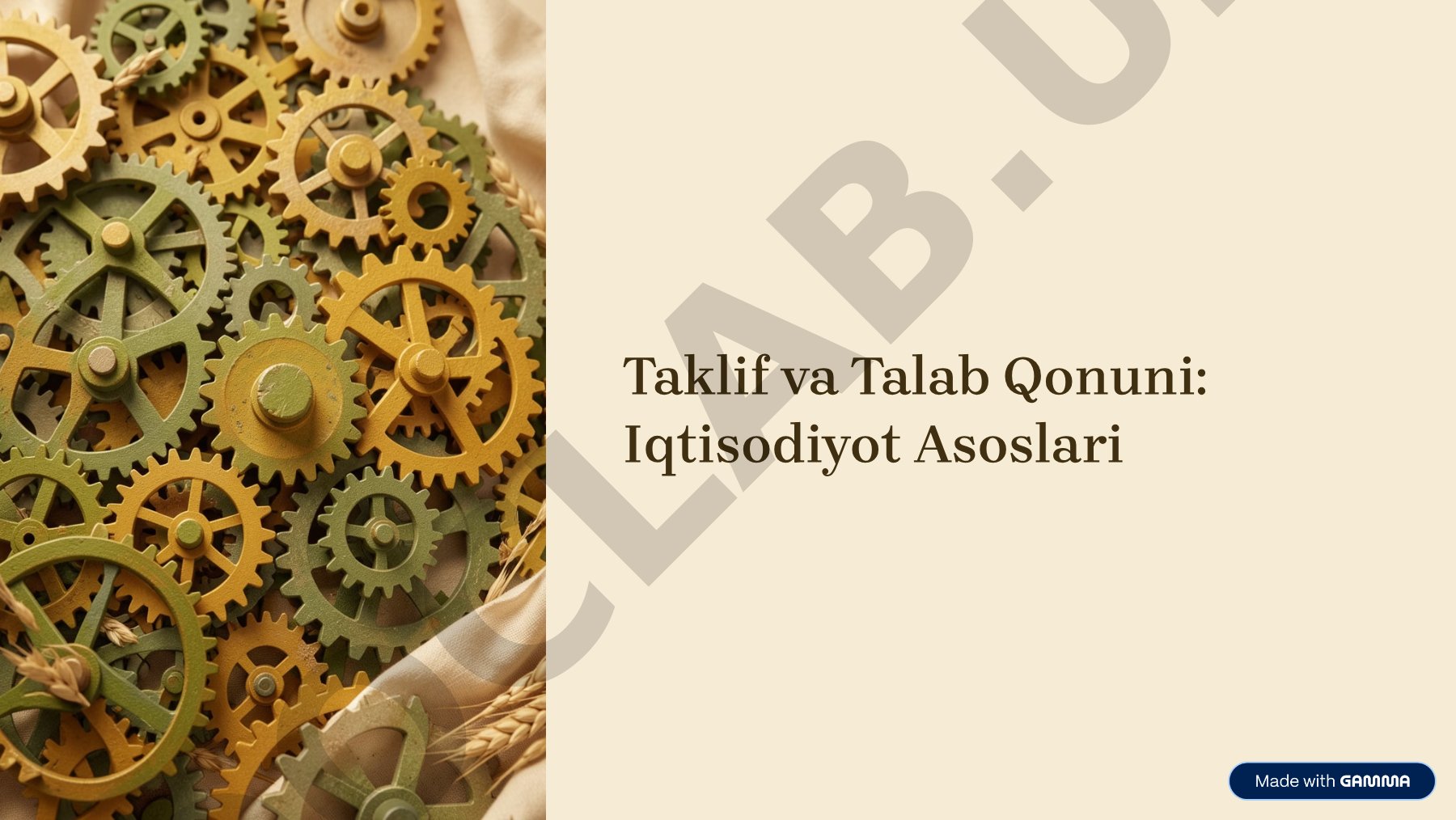 Taklif va Talab Qonuni: Iqtisodiyot Asoslari