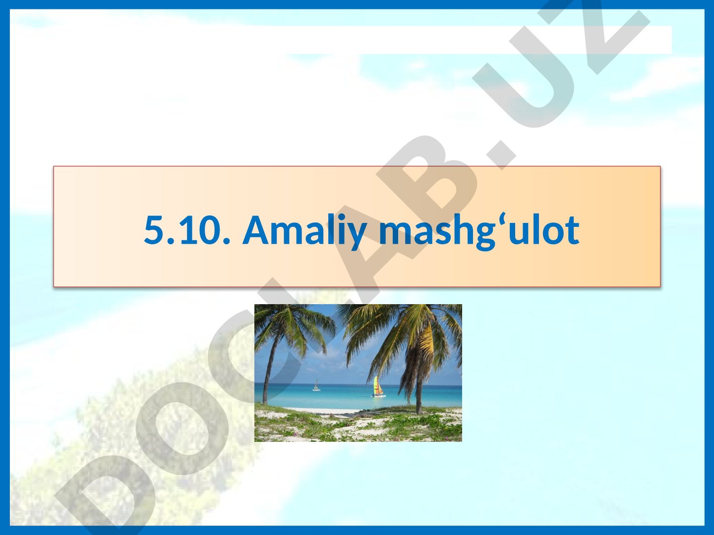 Geografiya fanidan amaliy toshiriq