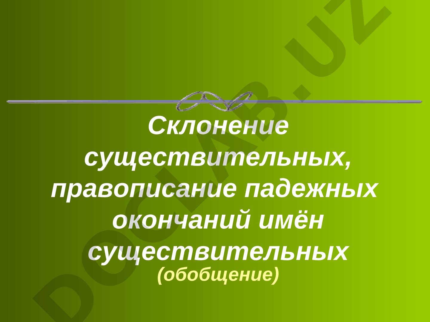 Склонение существительных, правописание падежных окончаний имён существительных (обобщение)