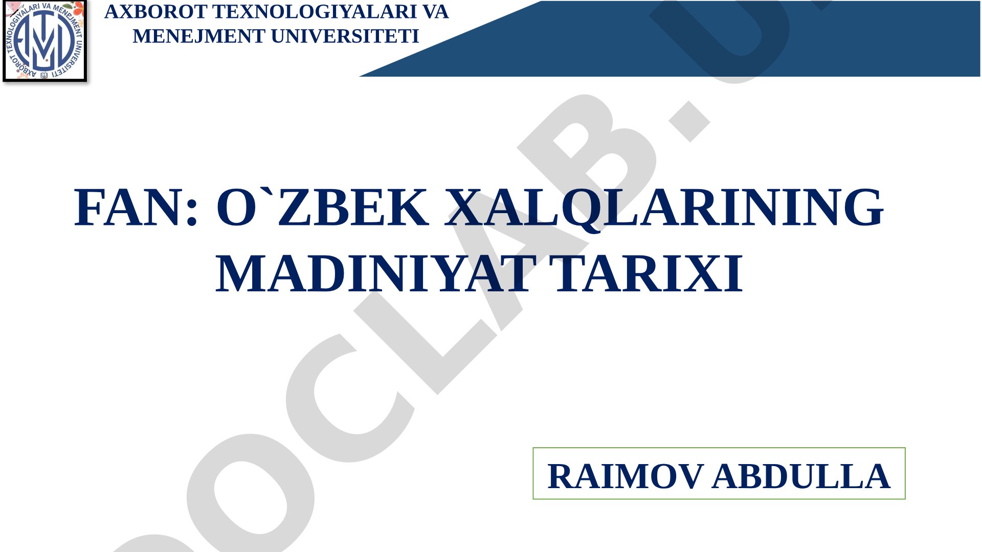 Sovet mustabid tuzumi davrida O'zbekiston madaniyati va san’ati