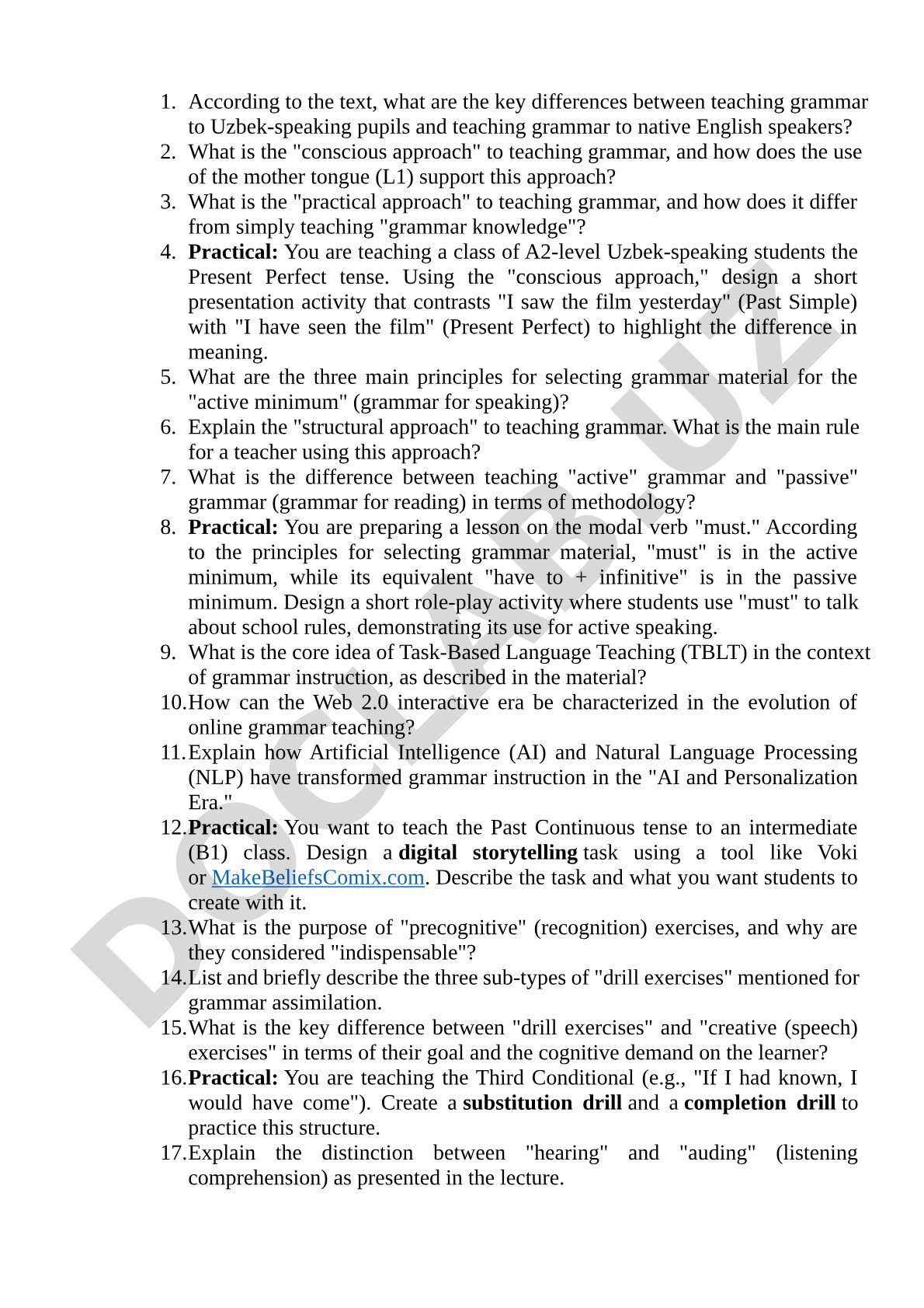 Teaching Grammar to Uzbek-Speaking Pupils: Key Differences and Approaches