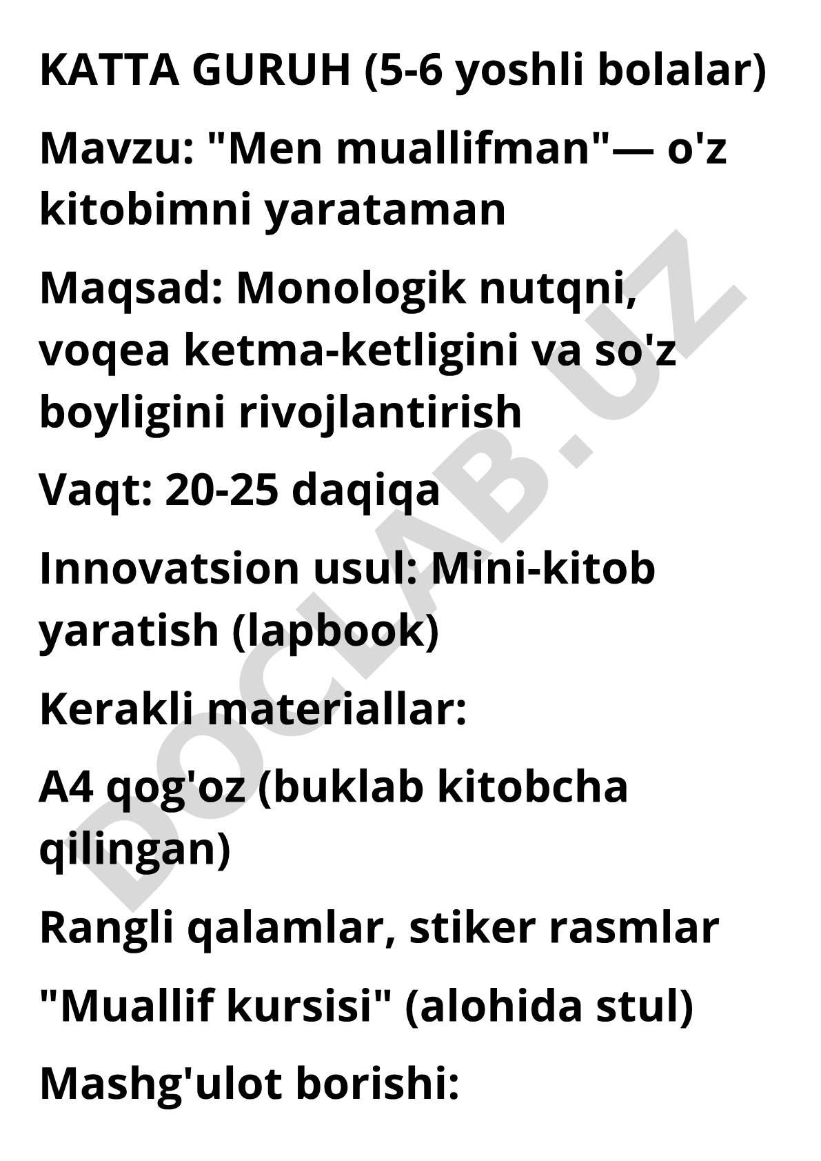 Men muallifman— o'z kitobimni yarataman