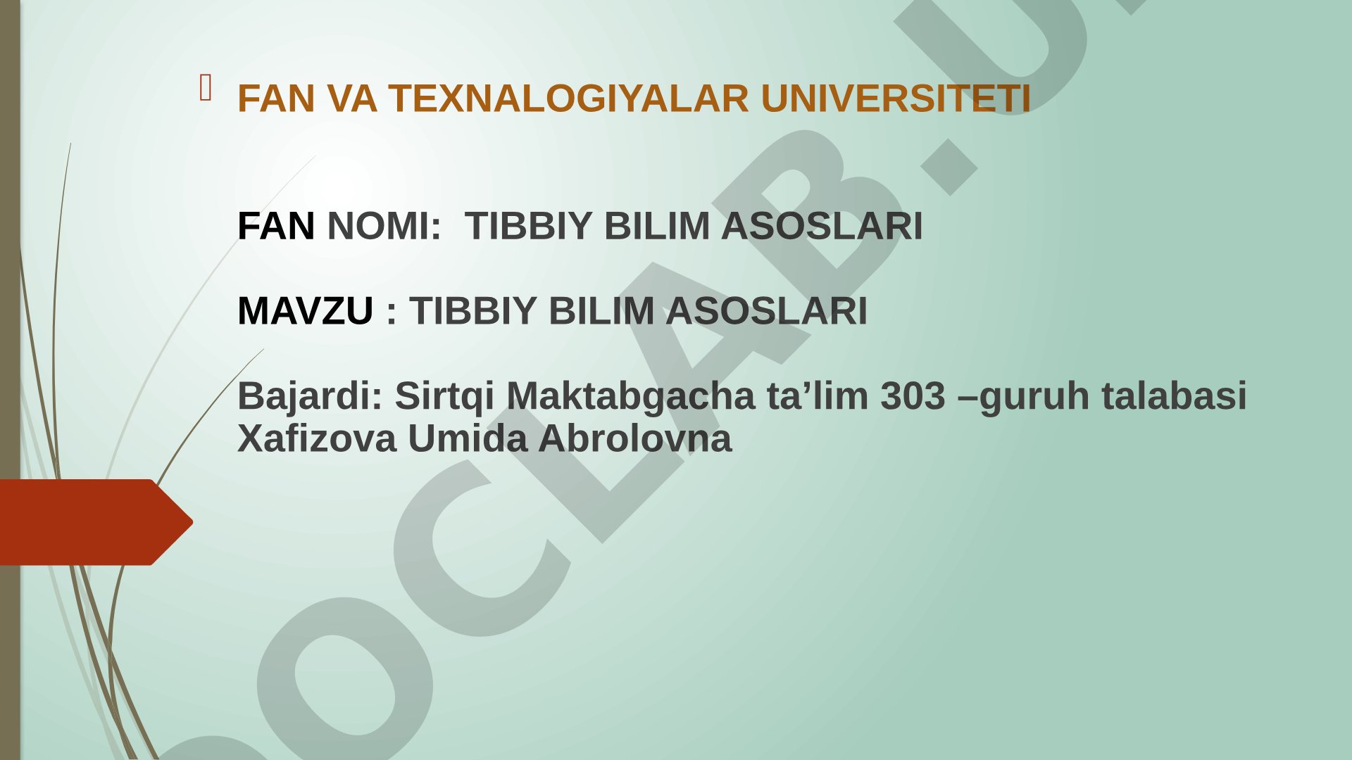 Organizmda suv va minerallar almashinuvi