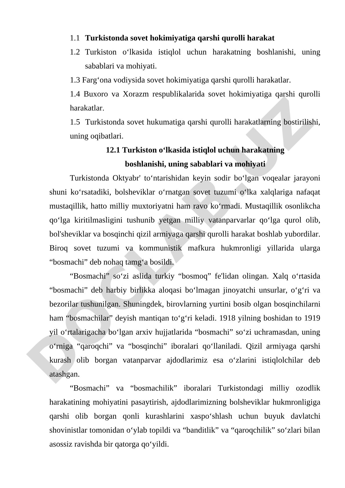 Turkistonda sovet hokimiyatiga qarshi qurolli harakat