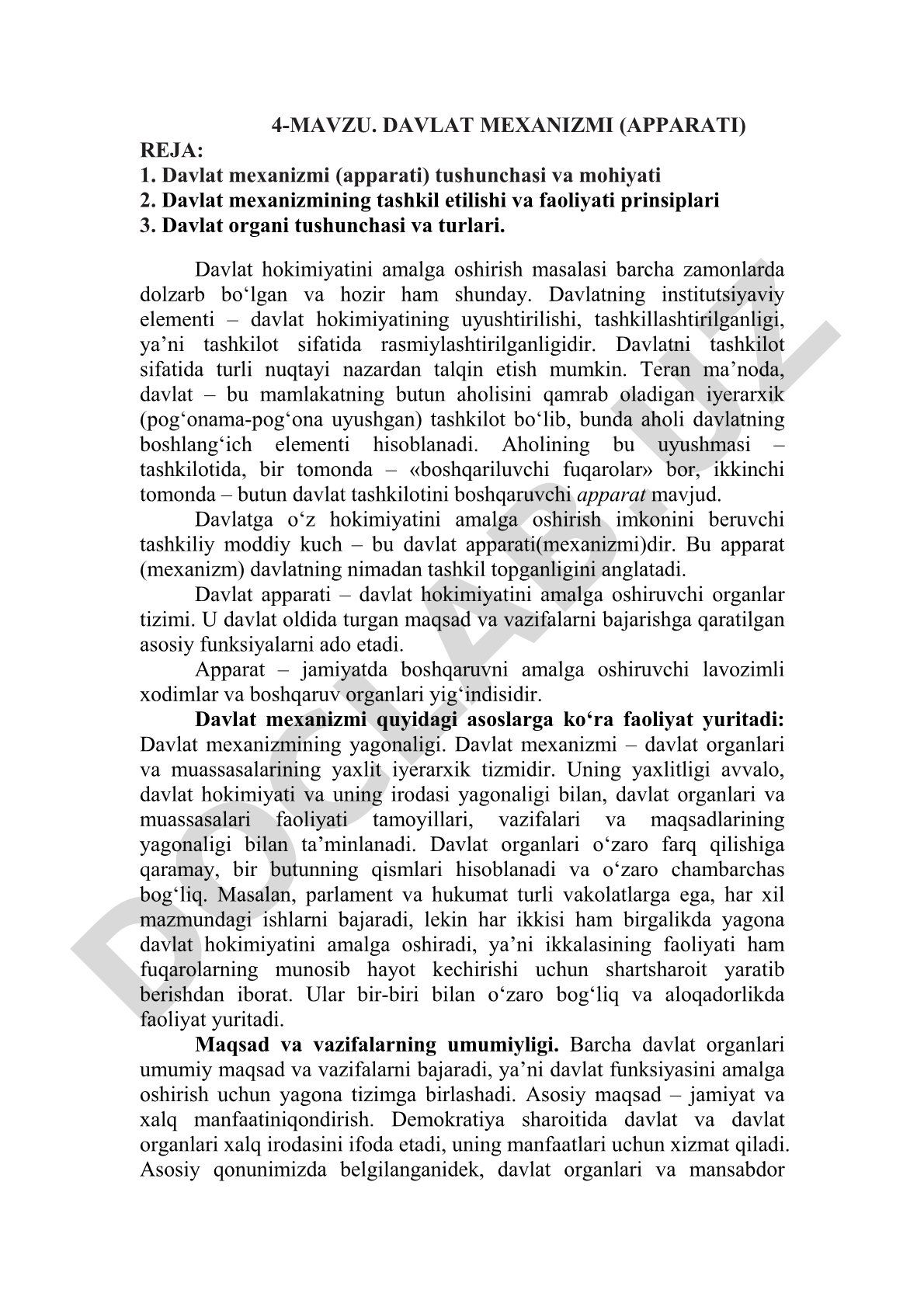Davlat mexanizmi (apparati)