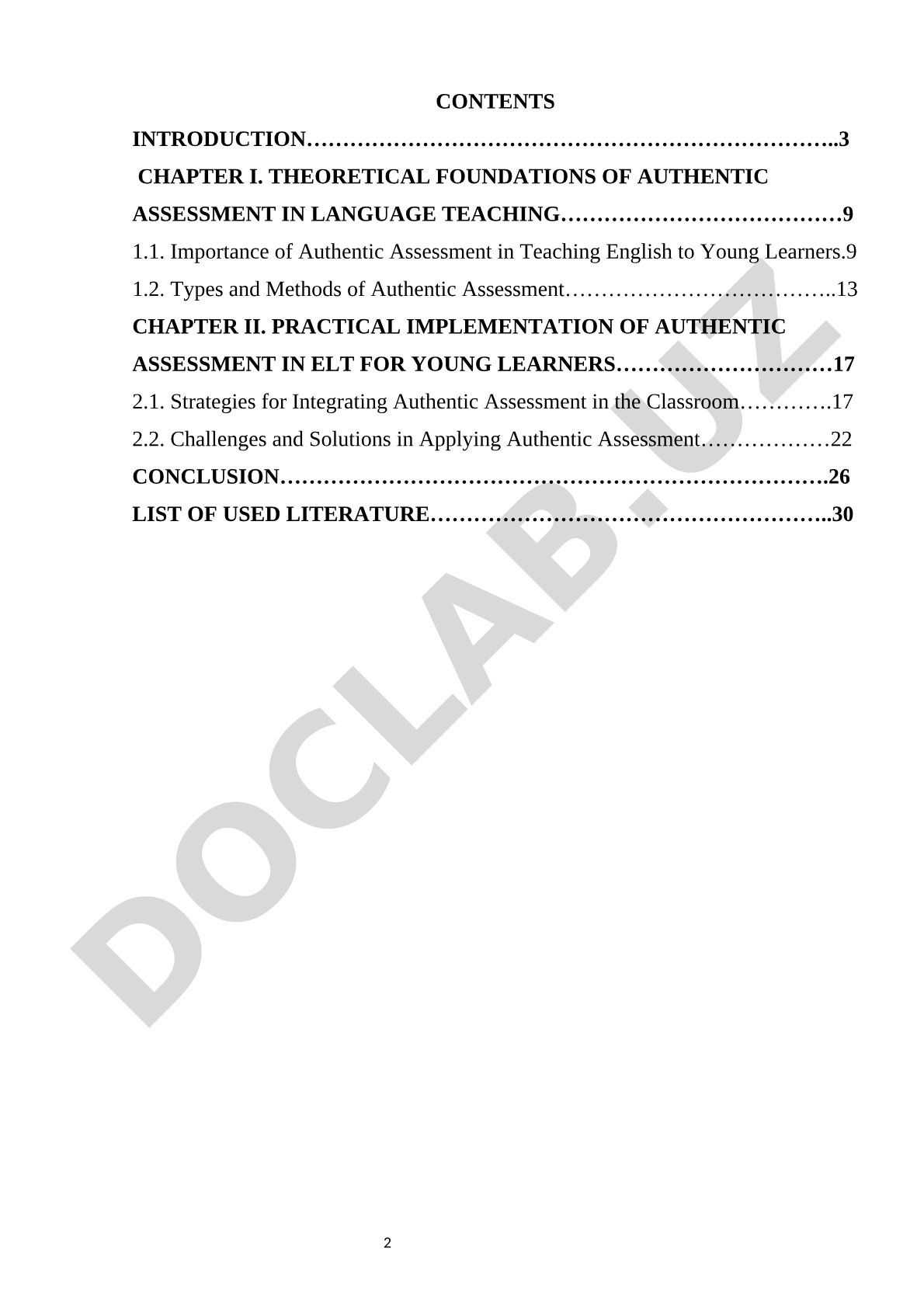 INTEGRATING AUTHENTIC ASSESSMENT IN ENGLISH LANGUAGE TEACHING FOR YOUNG LEARNERS