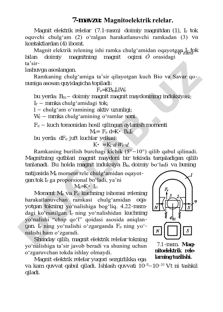 Magnitoelektrik relelar