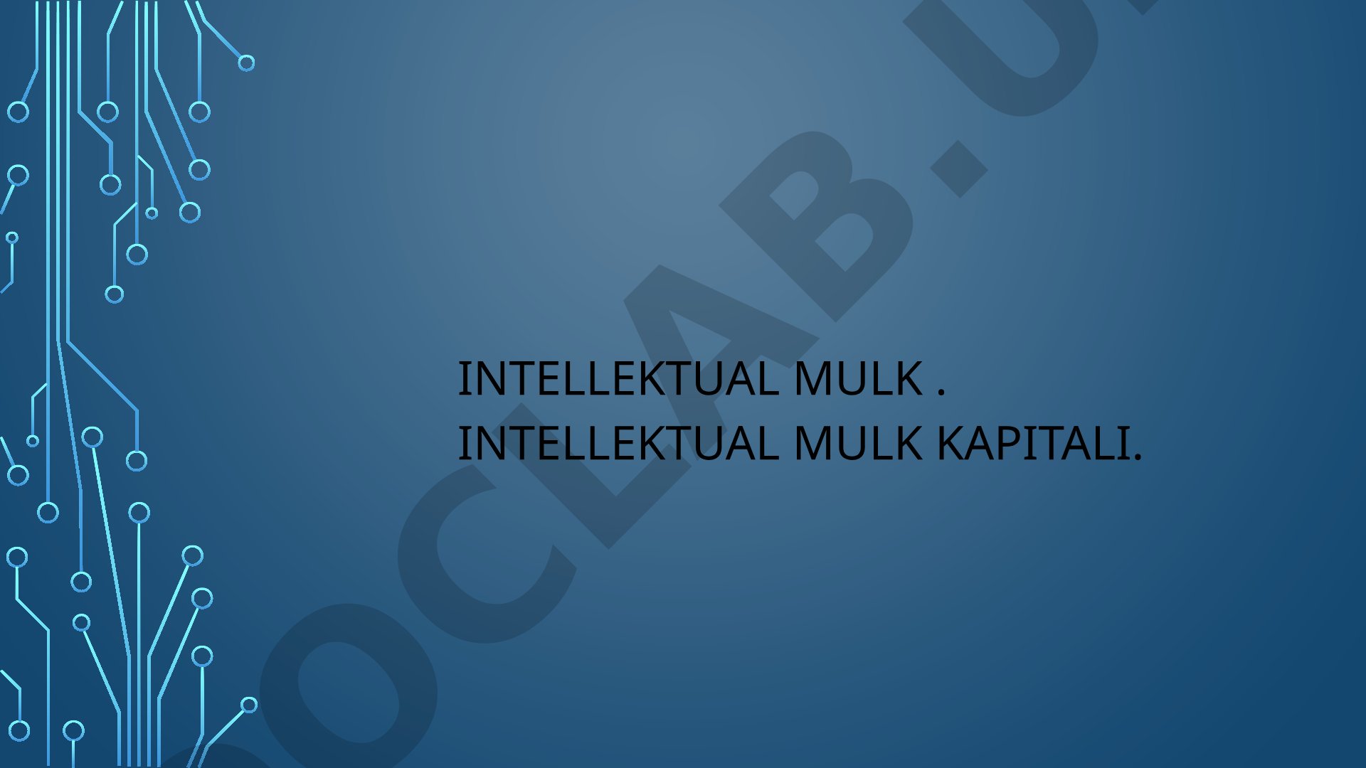 Intellektual mulk tushunchasi, ob'ektlari va huquqiy himoyasi yoritilgan