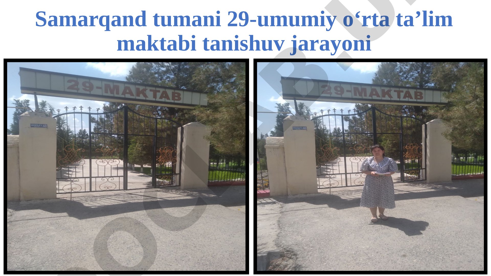 Samarqand tumani 29-umumiy o‘rta ta’lim maktabi tanishuv jarayoni