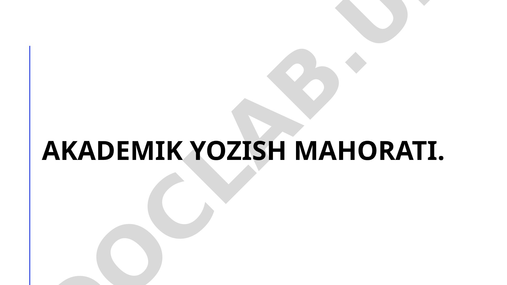 Akademik yozish mahorati