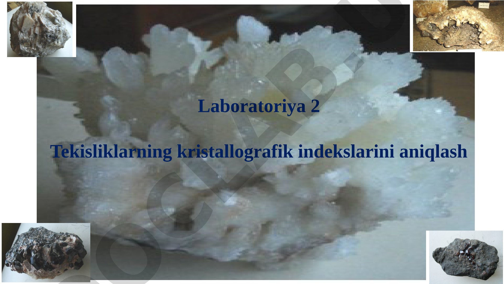 Laboratoriya 2 Tekisliklarning kristallografik indekslarini aniqlash