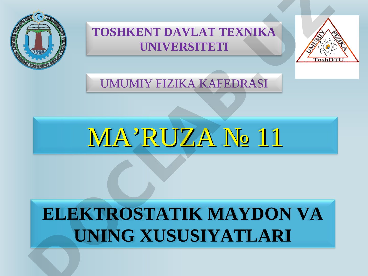 Elektrostatik maydon va uning xususiyatlari