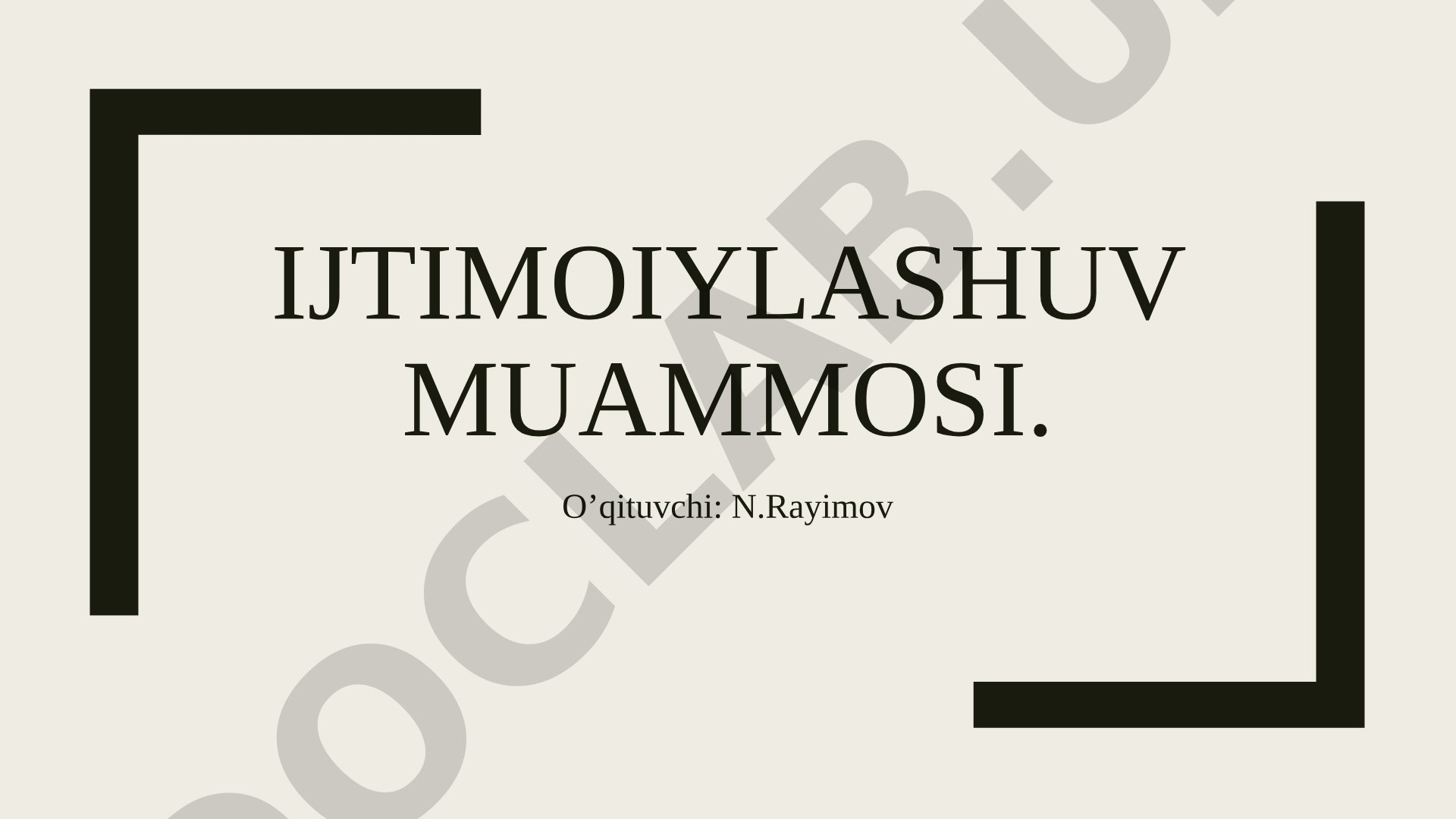 Ijtimoiylashuv muammosi