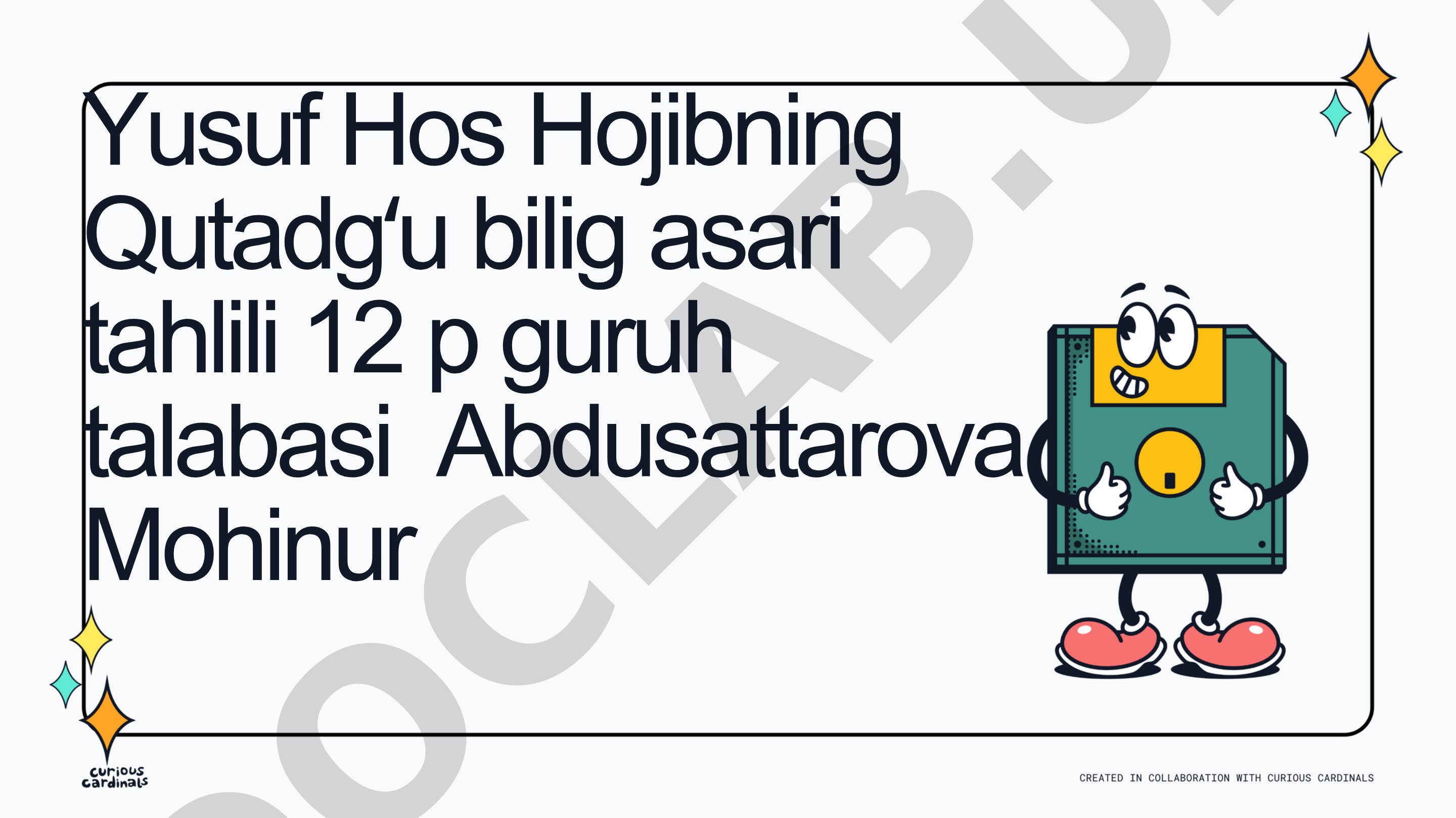 Yusuf Hos Hojibning Qutadgʻu bilig asari tahlili