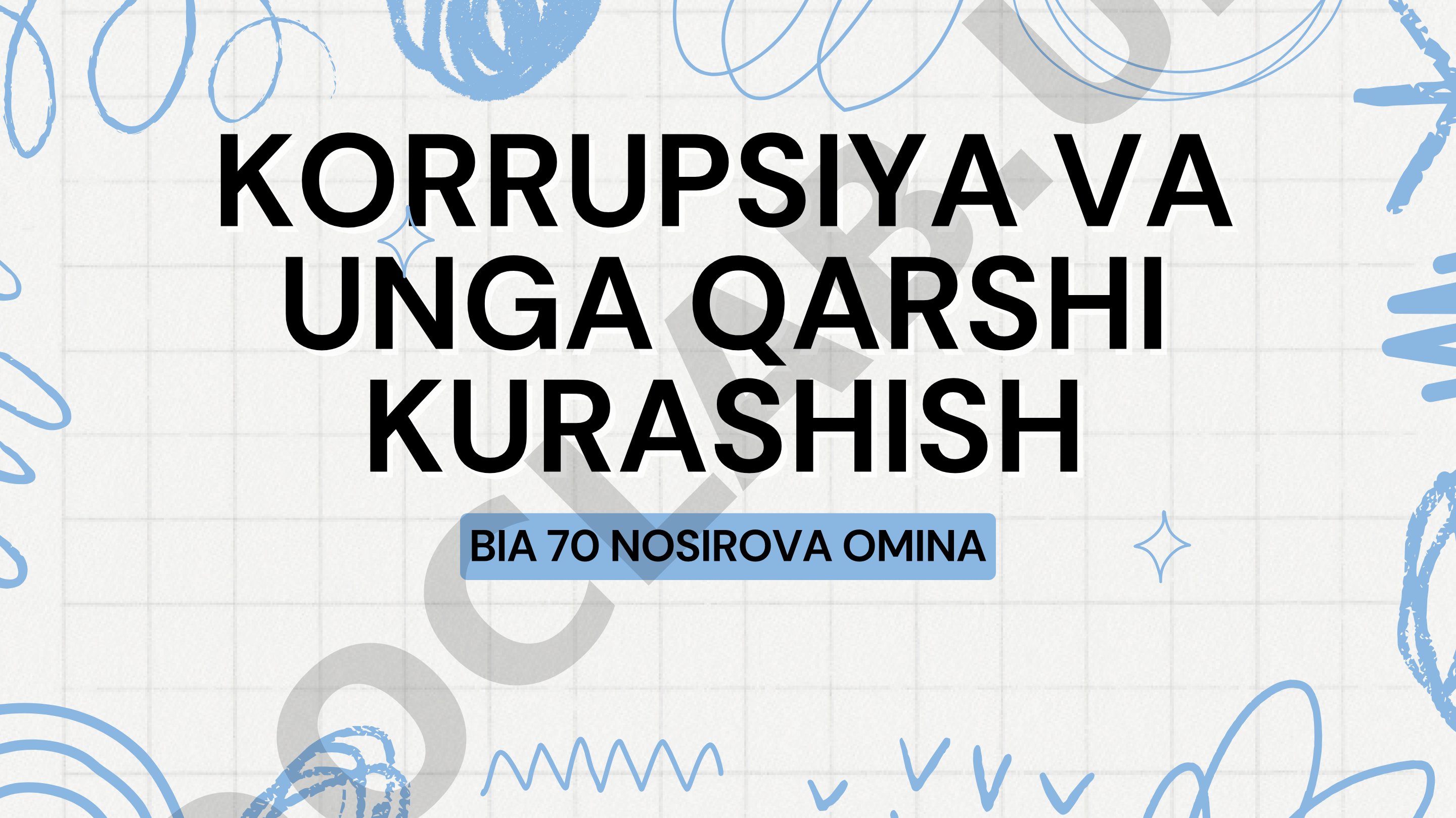 Korrupsiya va unga qarshi kurashish