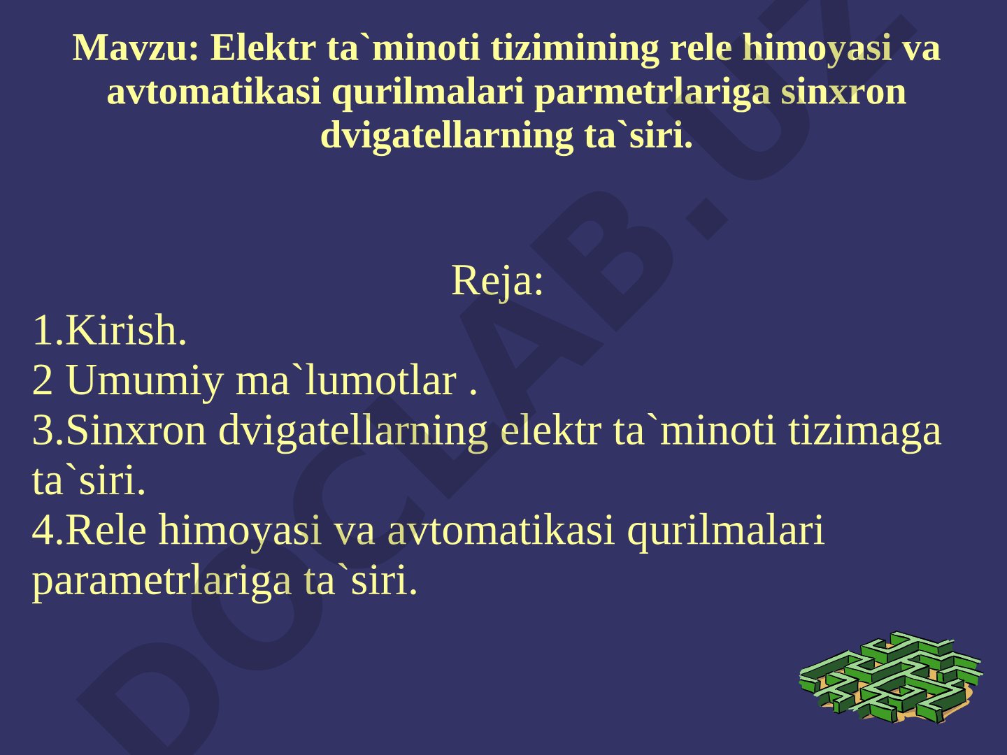 Elektr ta'minoti tizimining rele himoyasi va avtomatikasi qurilmalari parametrlariga sinxron dvigatellarning ta'siri