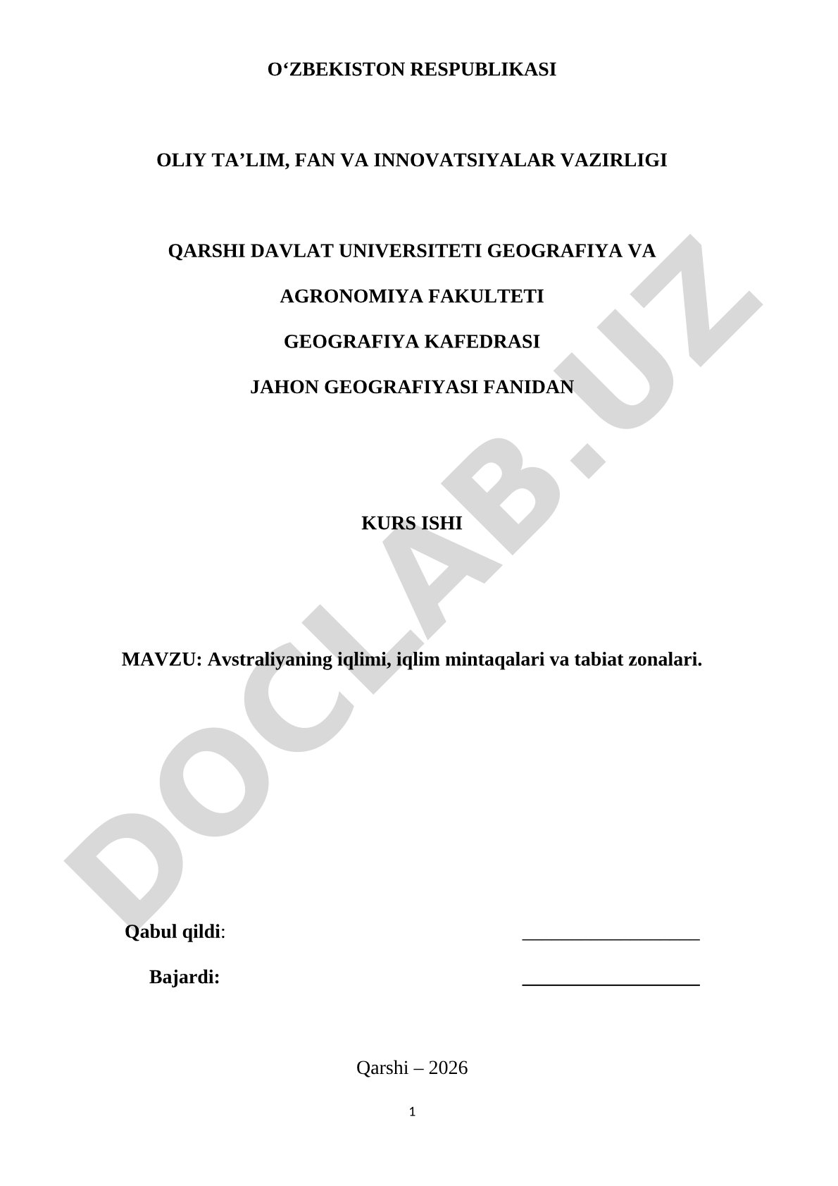 Avstraliyaning iqlimi, iqlim mintaqalari va tabiat zonalari