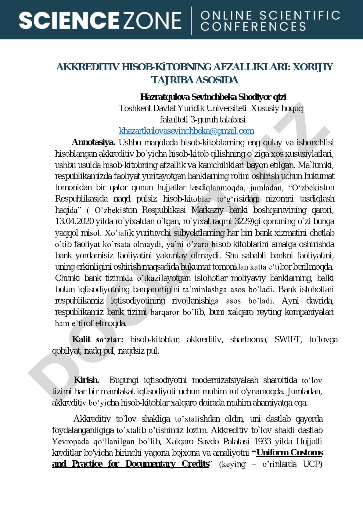 Akkreditiv hisob-kitobning afzalliklari: xorijiy tajriba asosida