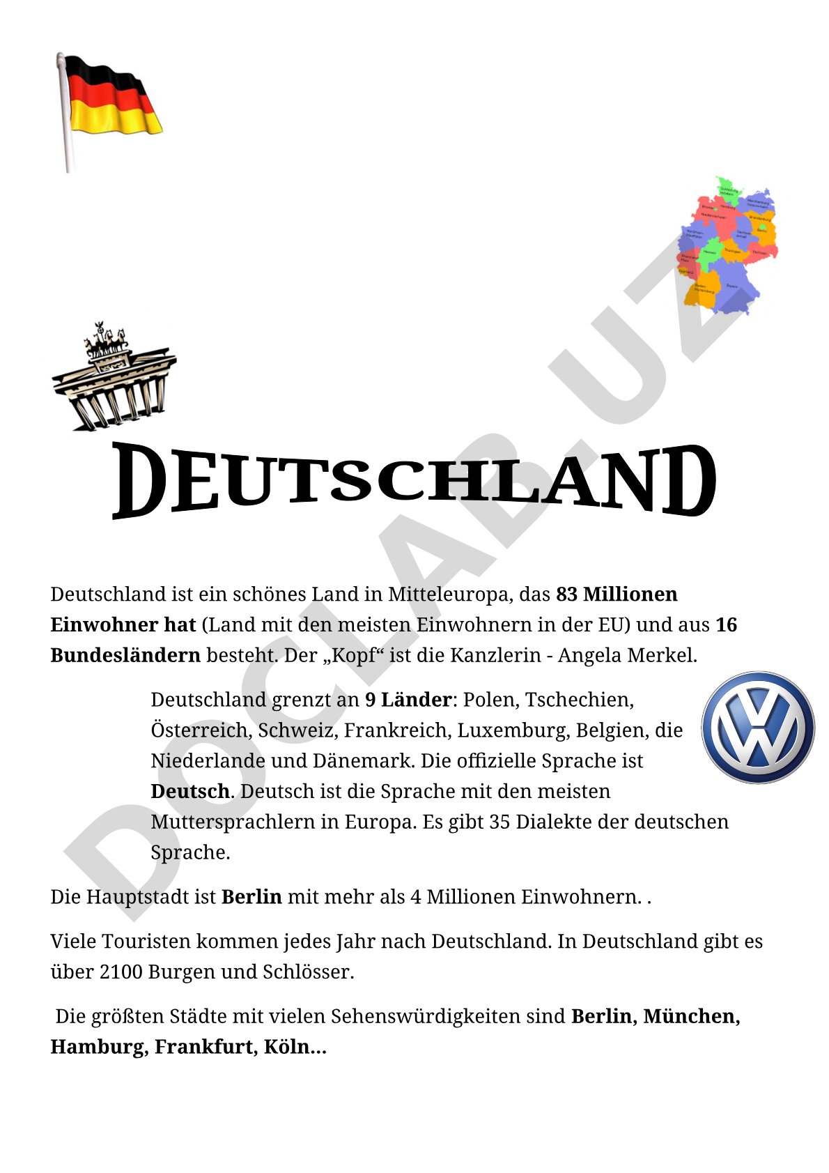 Deutschland: Geographie, Kultur und Wirtschaft
