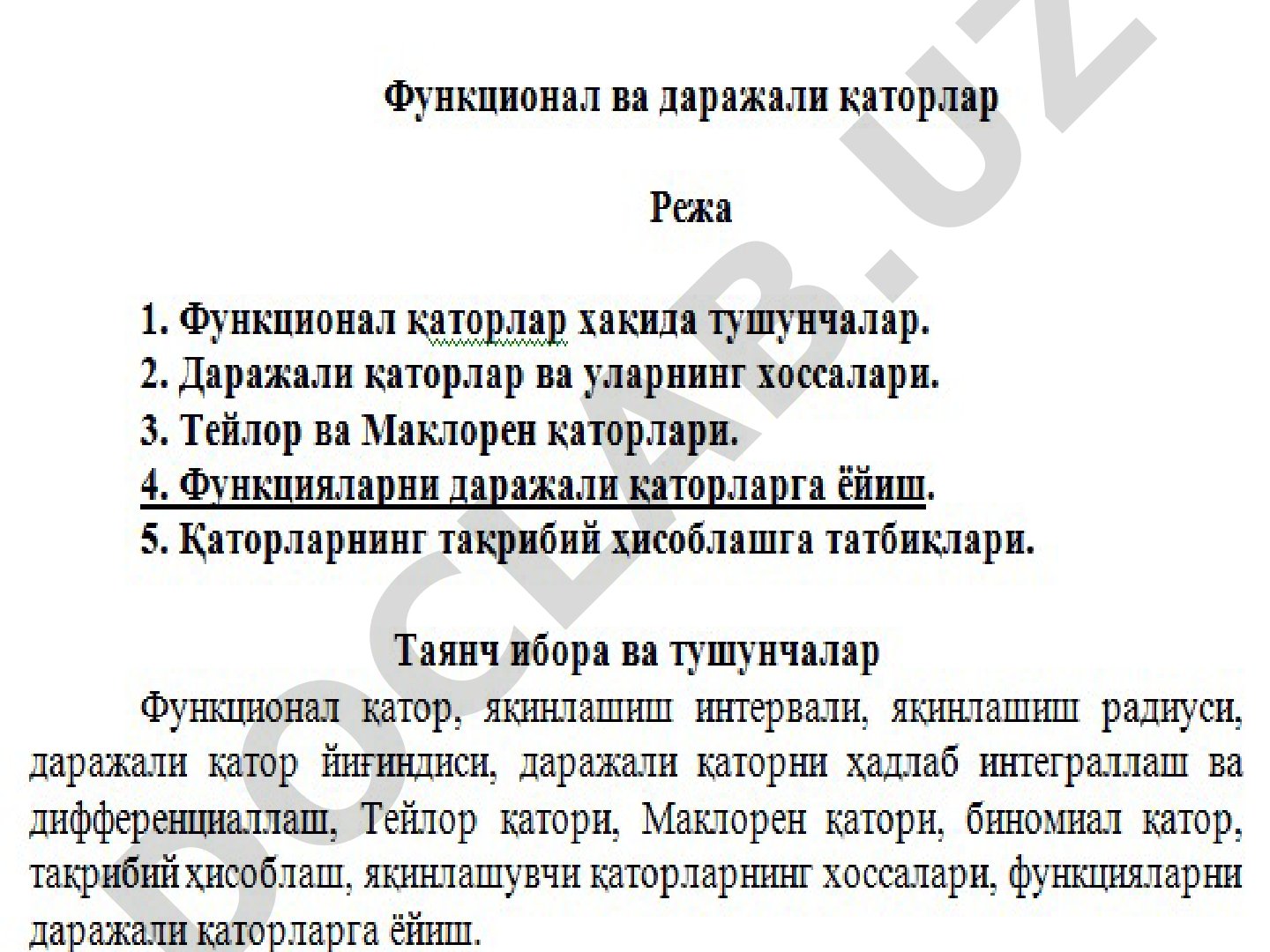 Vizual materiallar va grafikalar to'plami